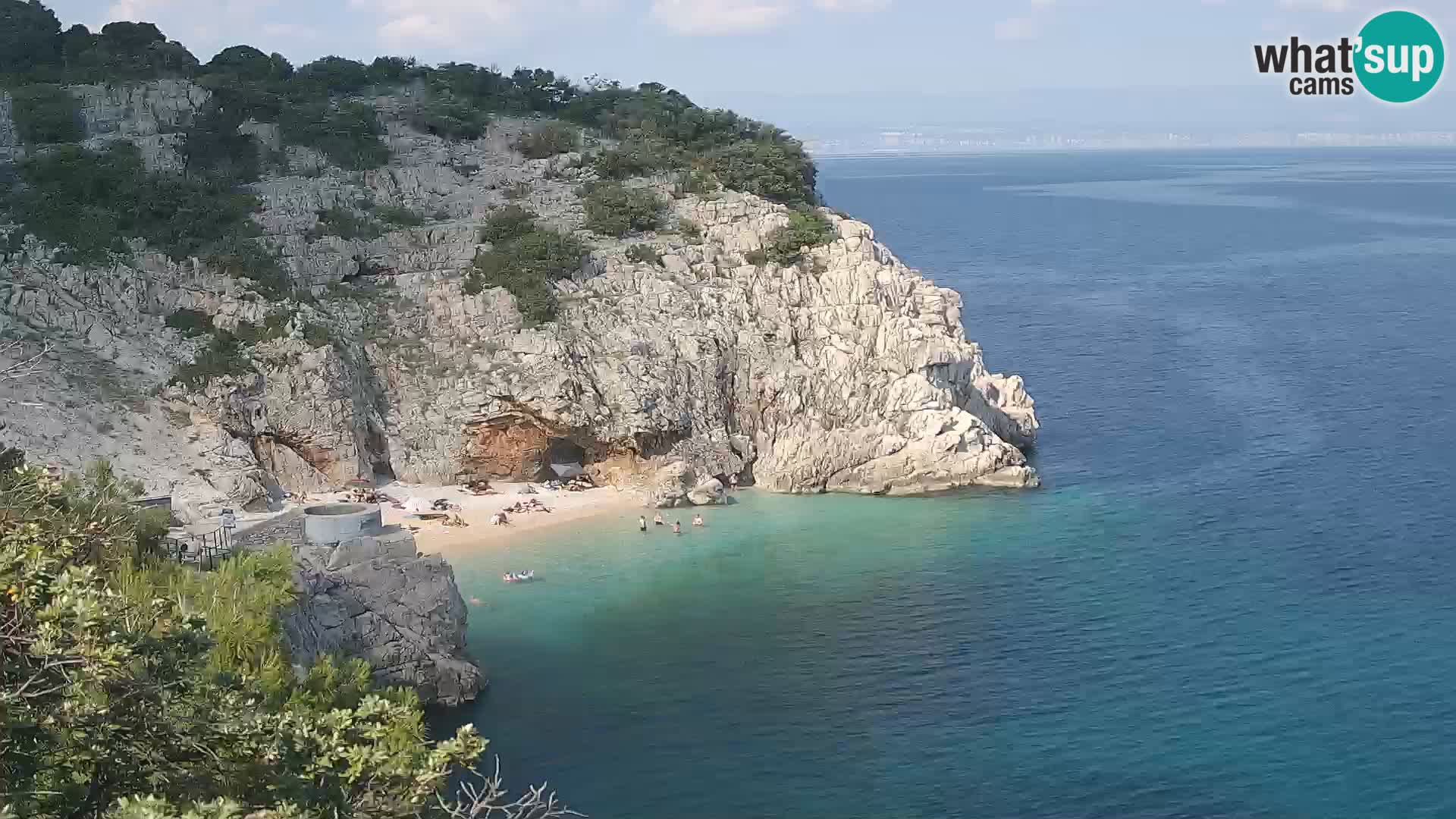 Cámara web de la playa de Brseč en Mošćenička Draga, Croacia