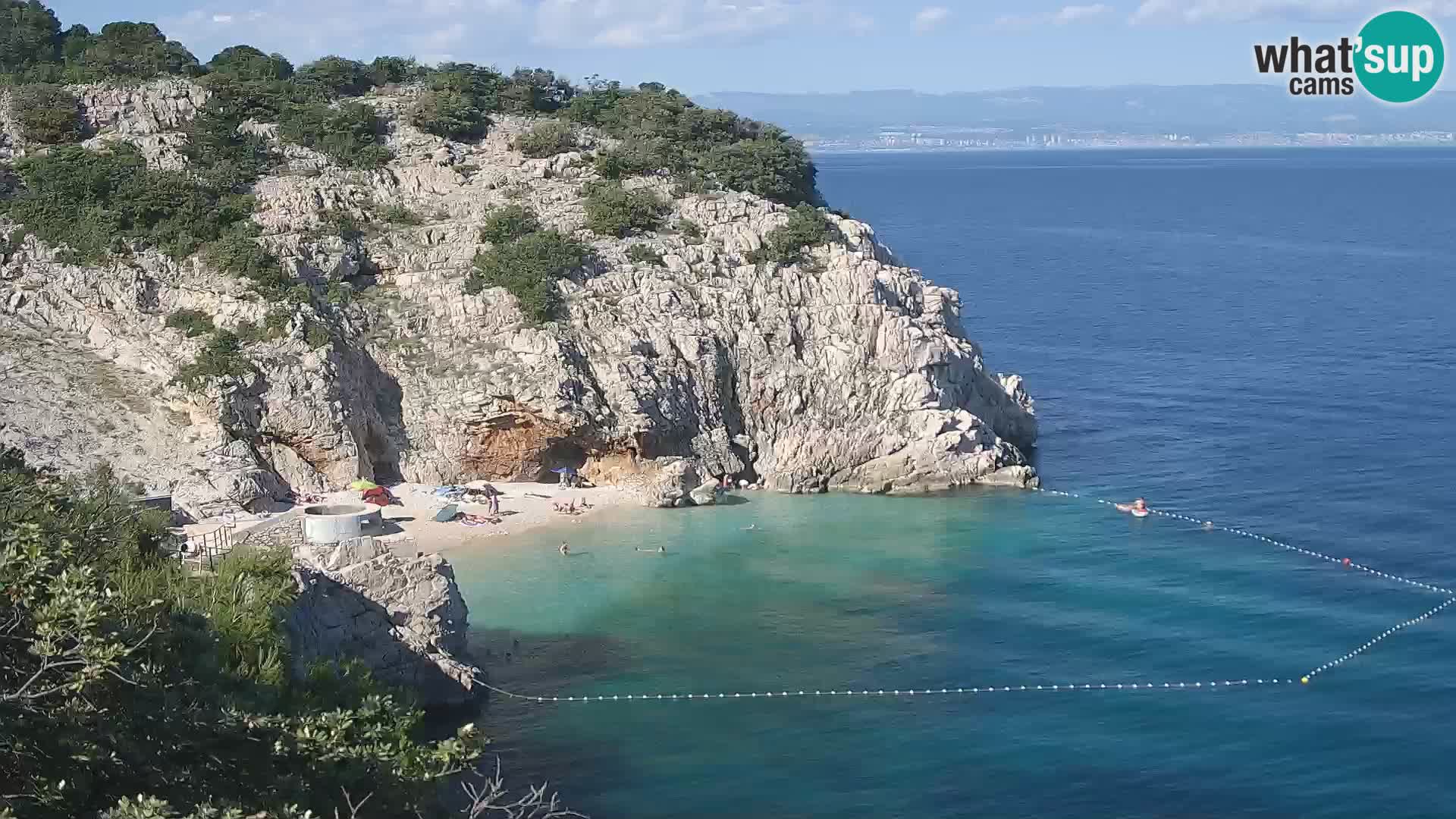 Cámara web de la playa de Brseč en Mošćenička Draga, Croacia