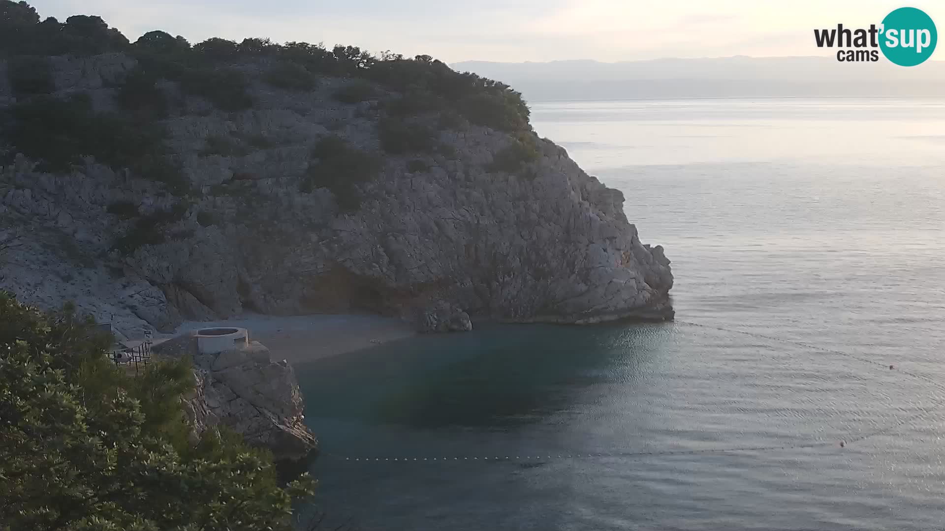 Spletna kamera Brseč plaža – Mošćenička Draga – Hrvaška