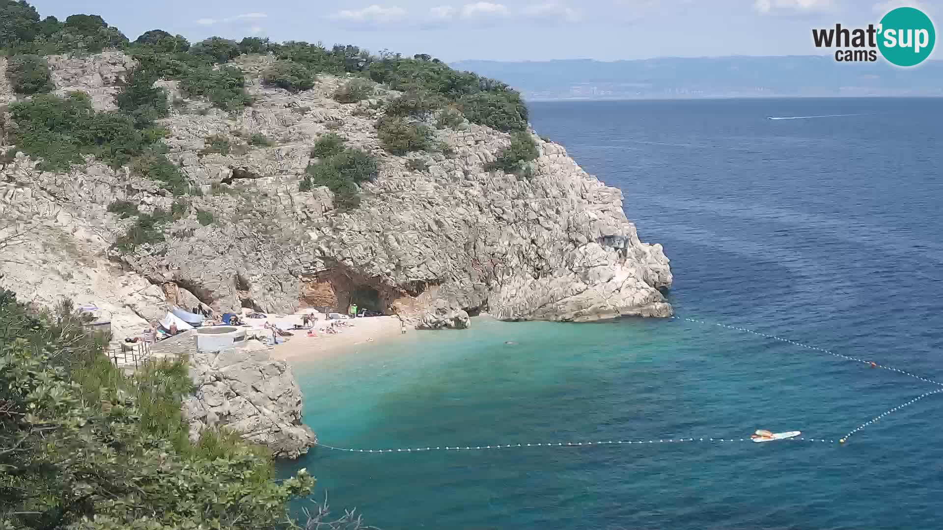Webcam plage Brseč à Mošćenička Draga, Croatie