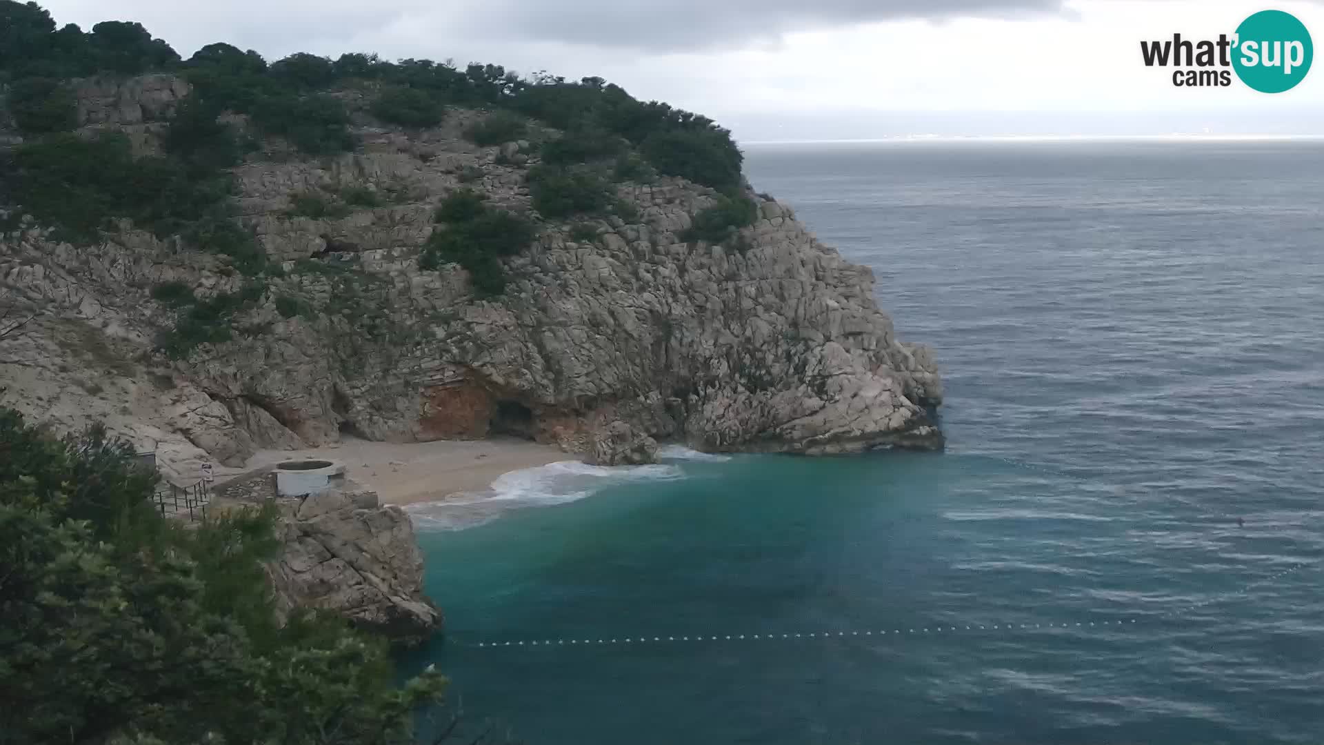 Webcam plage Brseč à Mošćenička Draga, Croatie