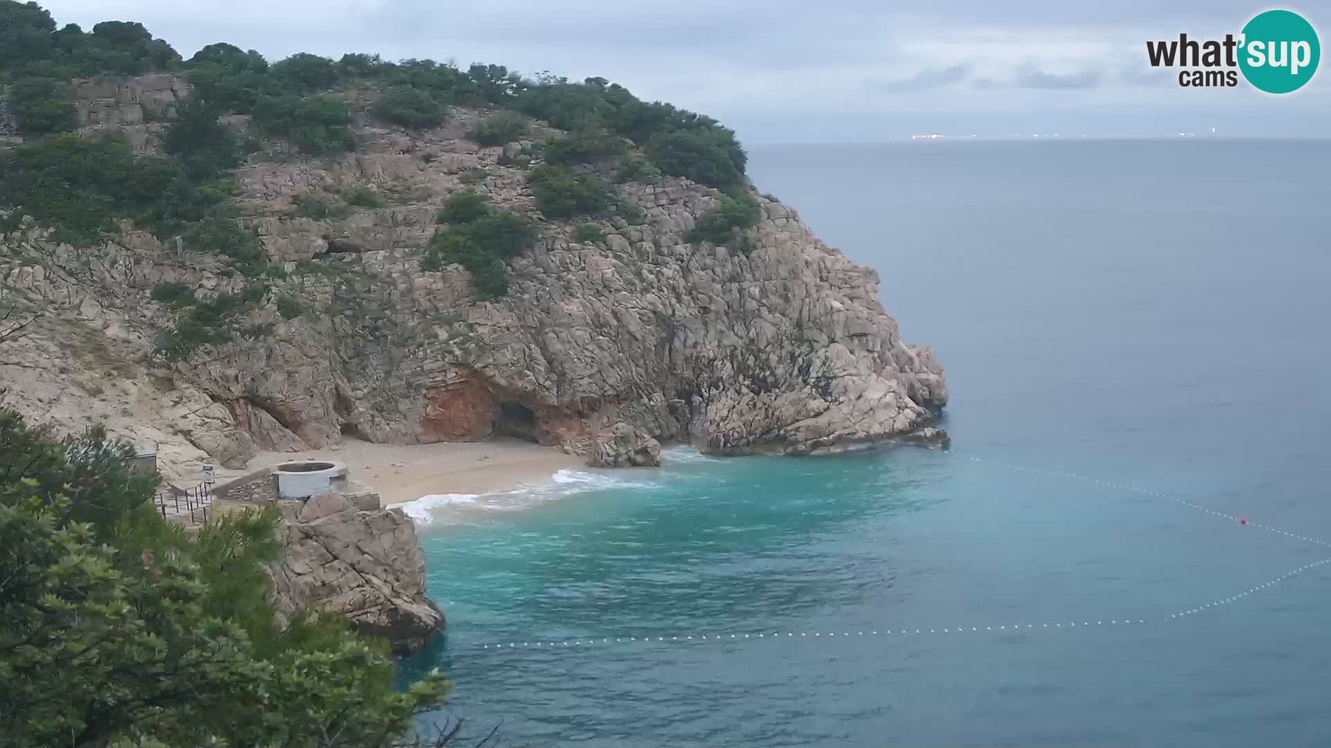 Cámara web de la playa de Brseč en Mošćenička Draga, Croacia