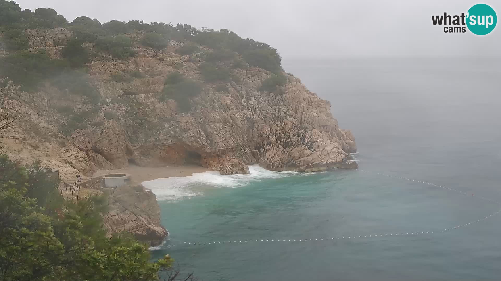 Spletna kamera Brseč plaža – Mošćenička Draga – Hrvaška