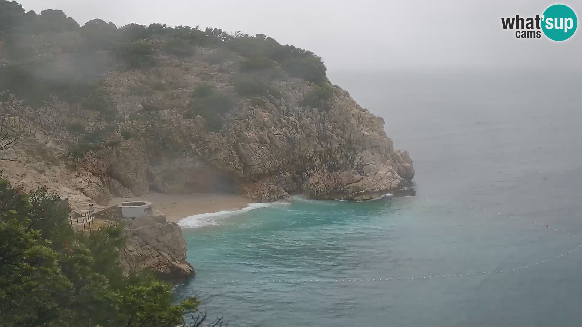 Webcam plage Brseč à Mošćenička Draga, Croatie