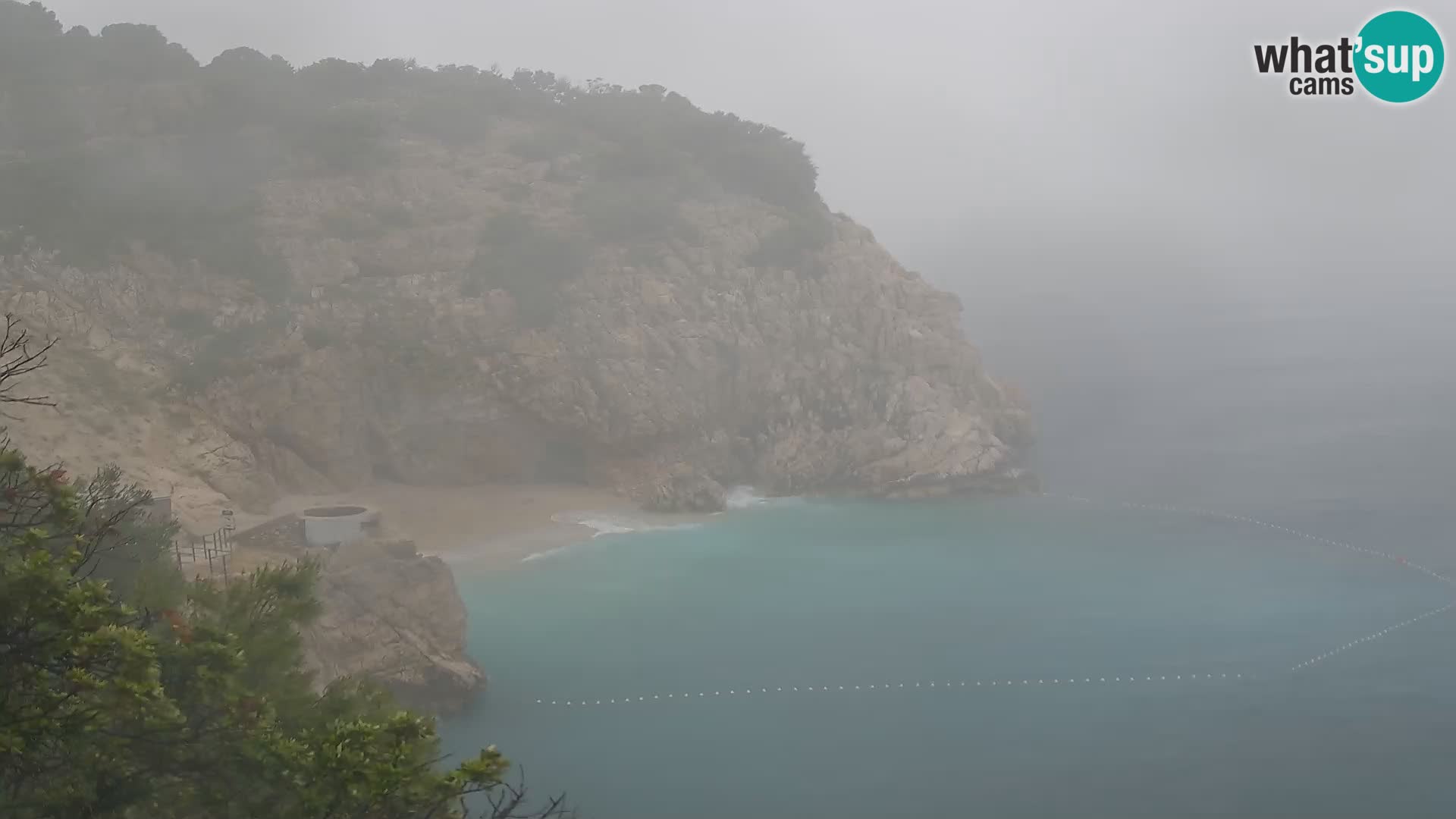 Spletna kamera Brseč plaža – Mošćenička Draga – Hrvaška