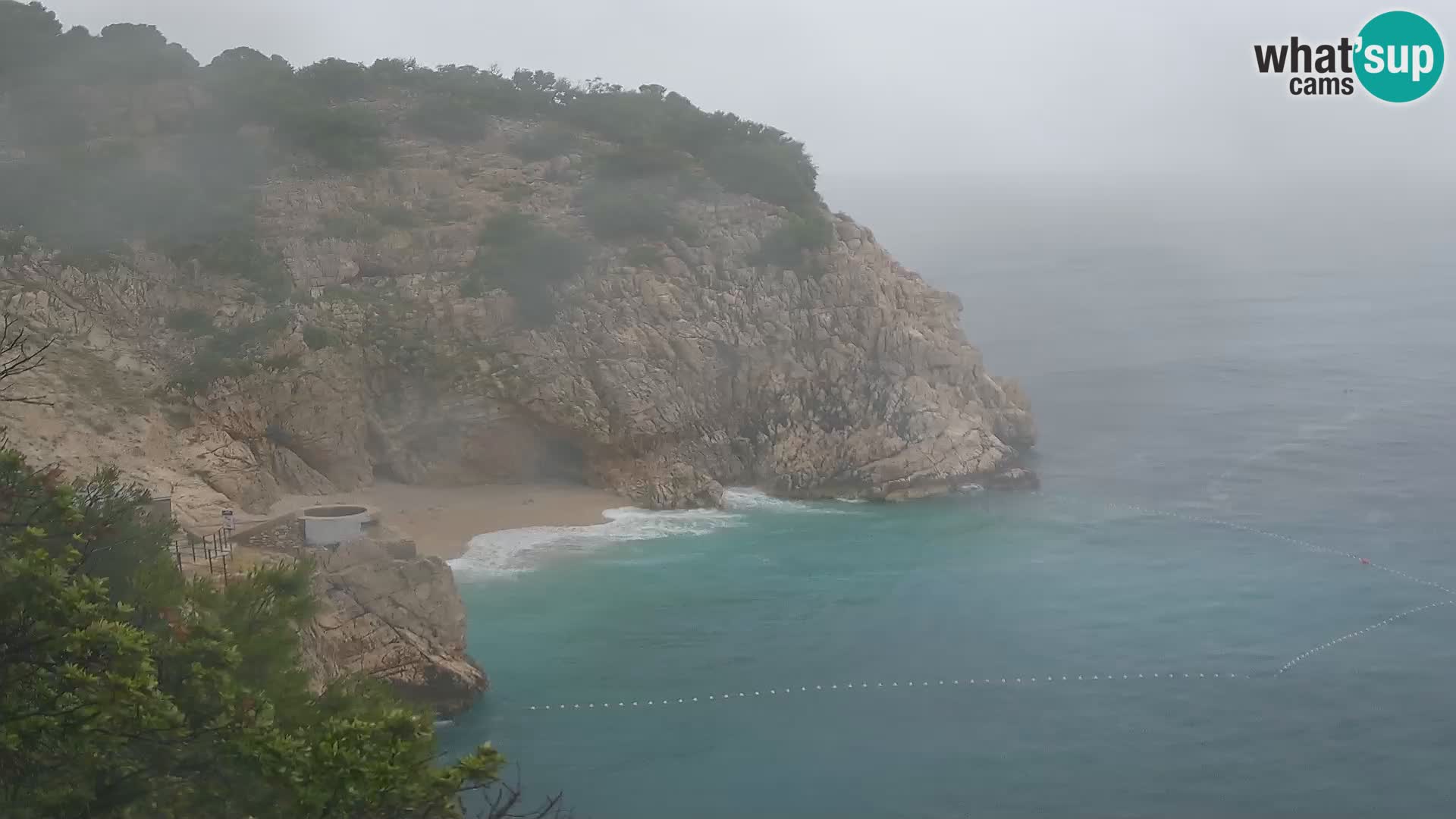 Spletna kamera Brseč plaža – Mošćenička Draga – Hrvaška