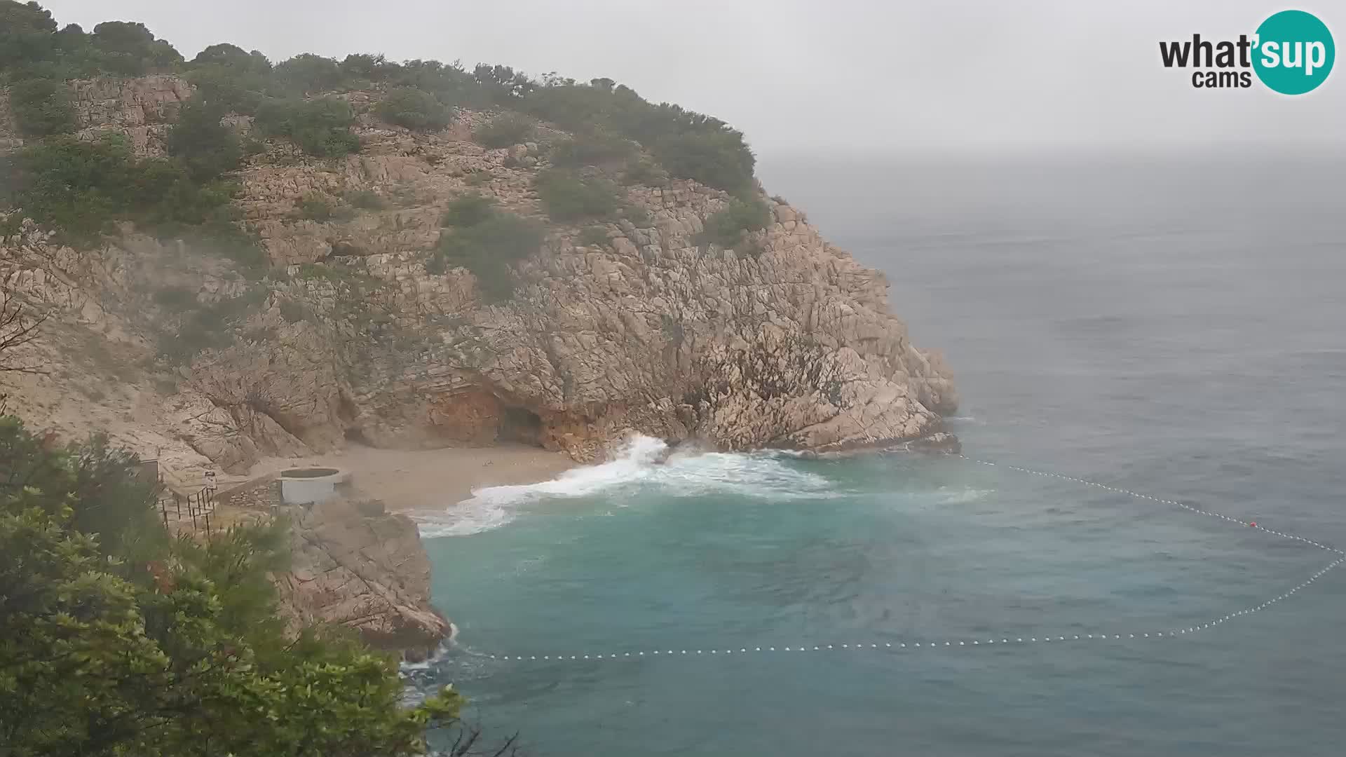 Cámara web de la playa de Brseč en Mošćenička Draga, Croacia