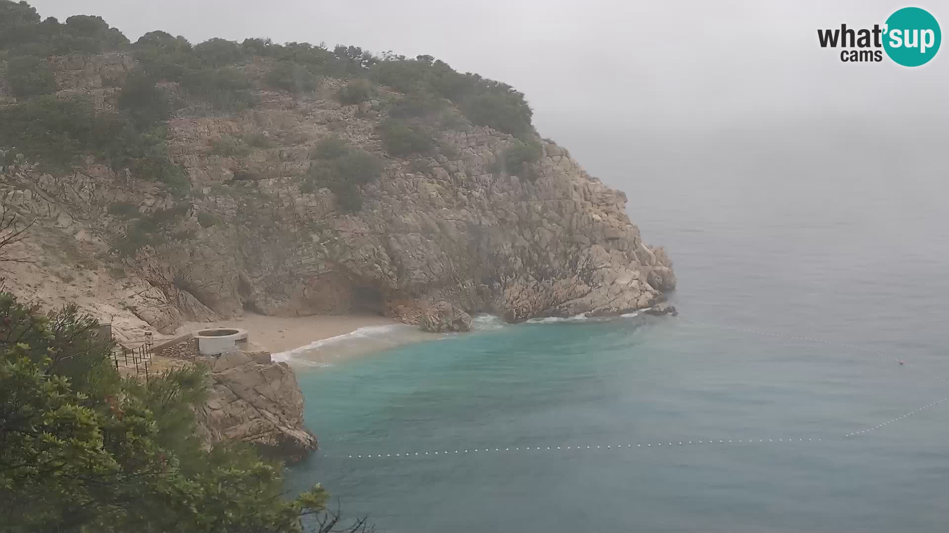 Cámara web de la playa de Brseč en Mošćenička Draga, Croacia