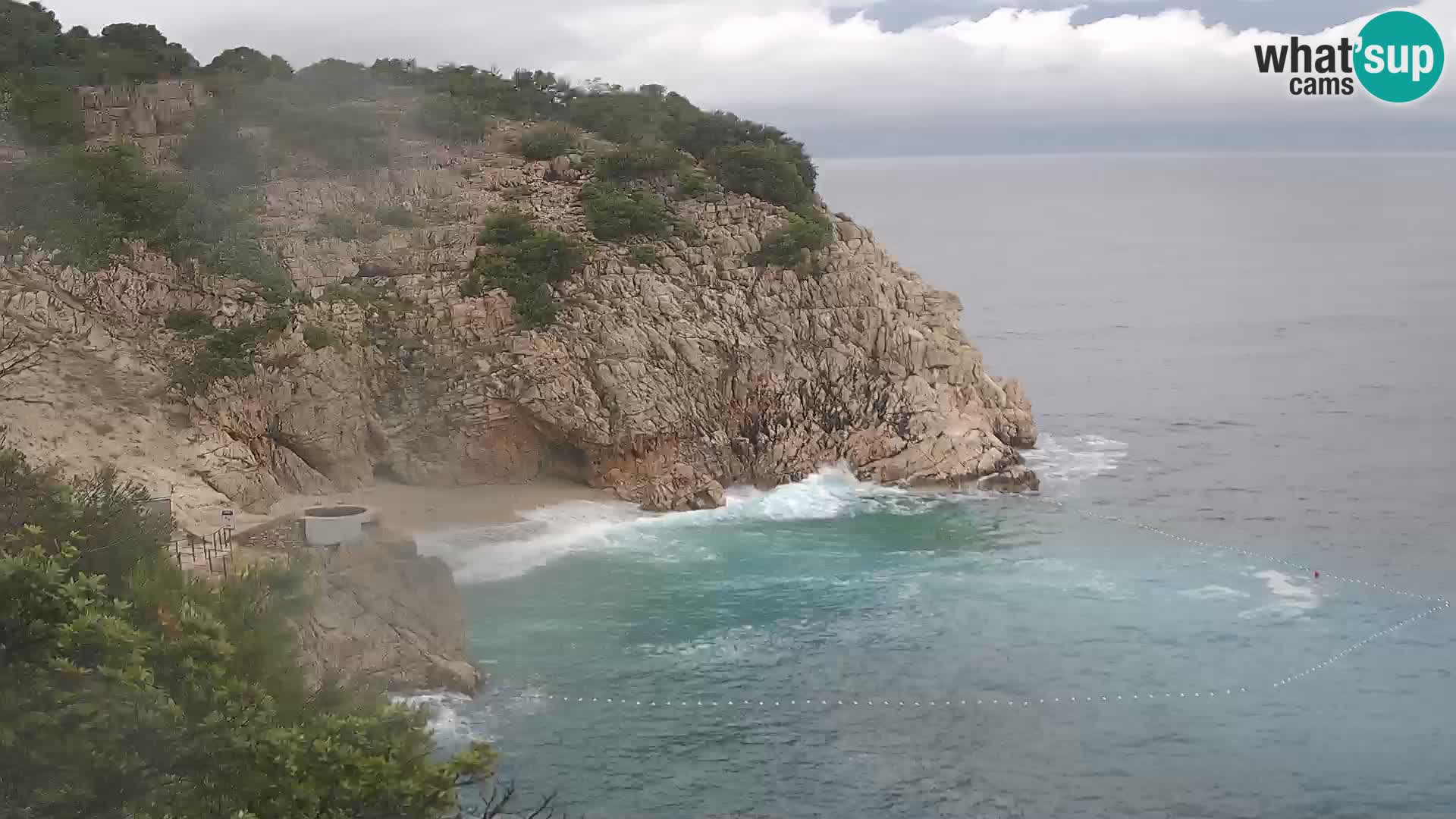 Cámara web de la playa de Brseč en Mošćenička Draga, Croacia