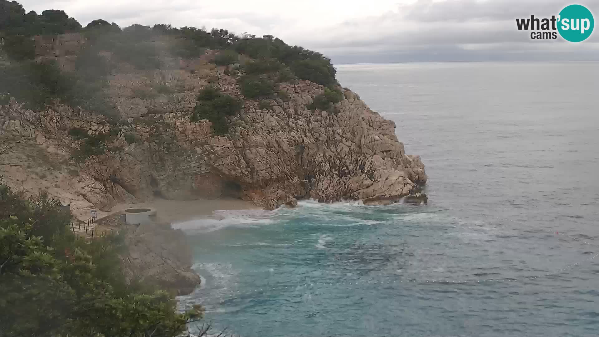 Webcam plage Brseč à Mošćenička Draga, Croatie