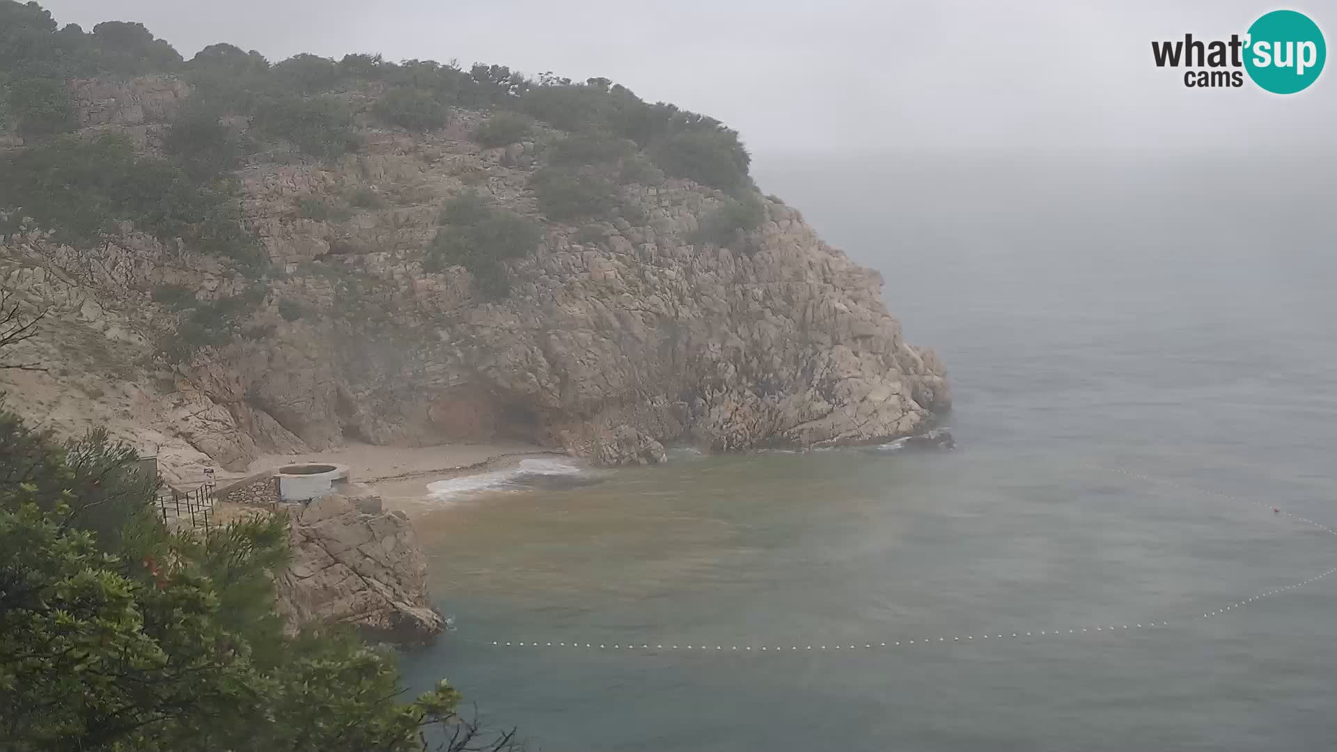 Webcam plage Brseč à Mošćenička Draga, Croatie