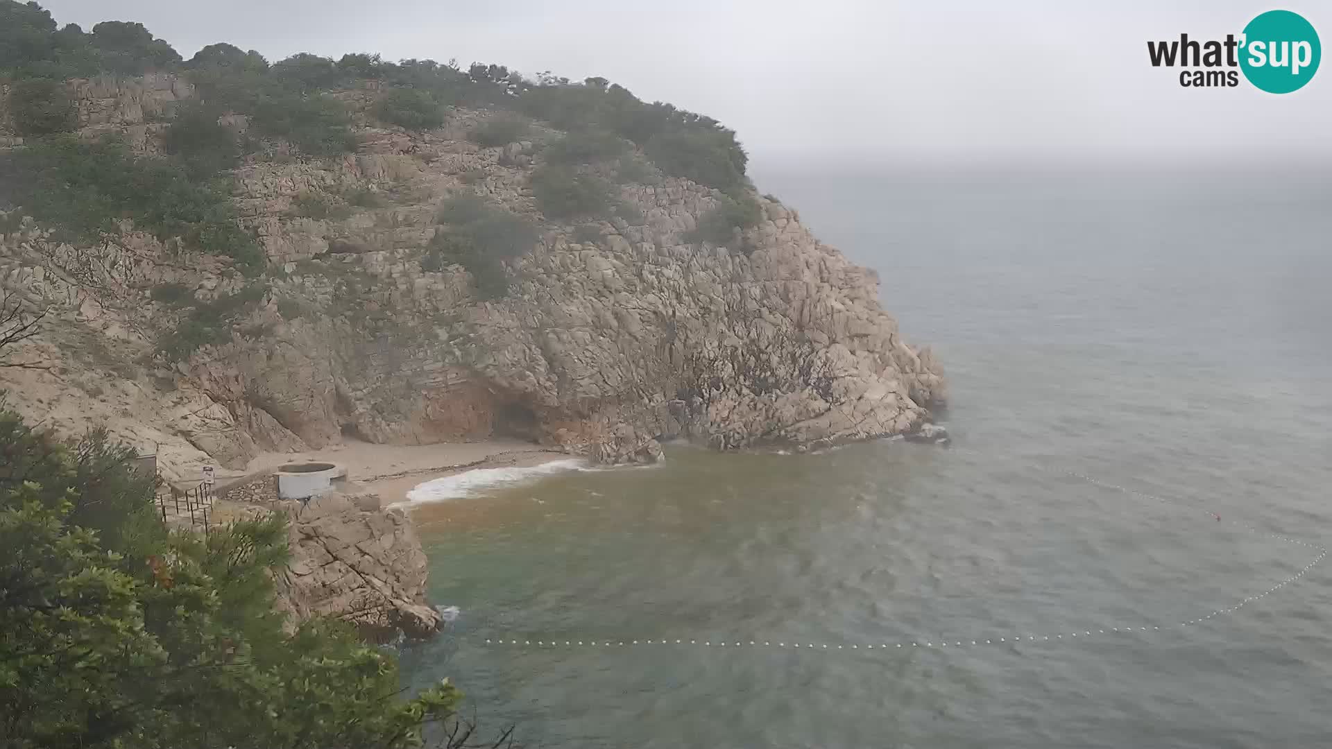 Cámara web de la playa de Brseč en Mošćenička Draga, Croacia