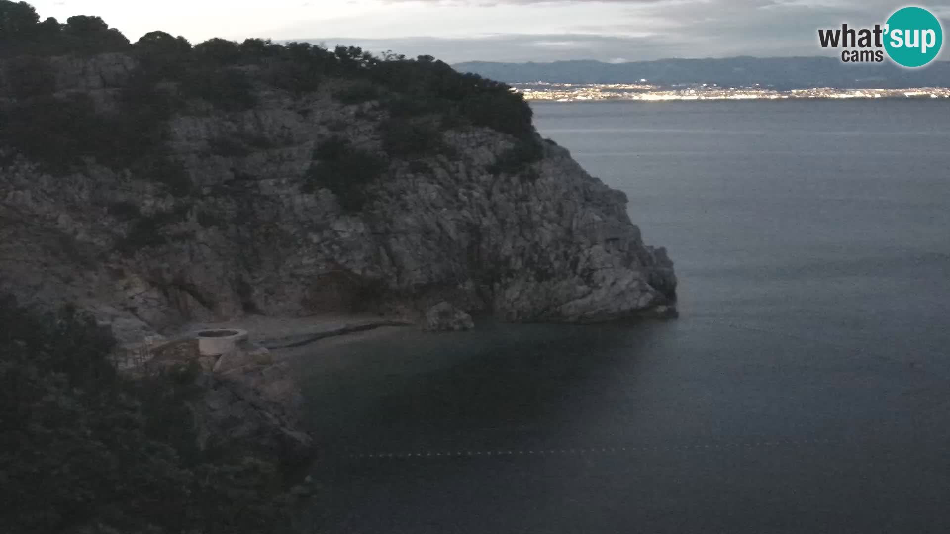 Webcam plage Brseč à Mošćenička Draga, Croatie