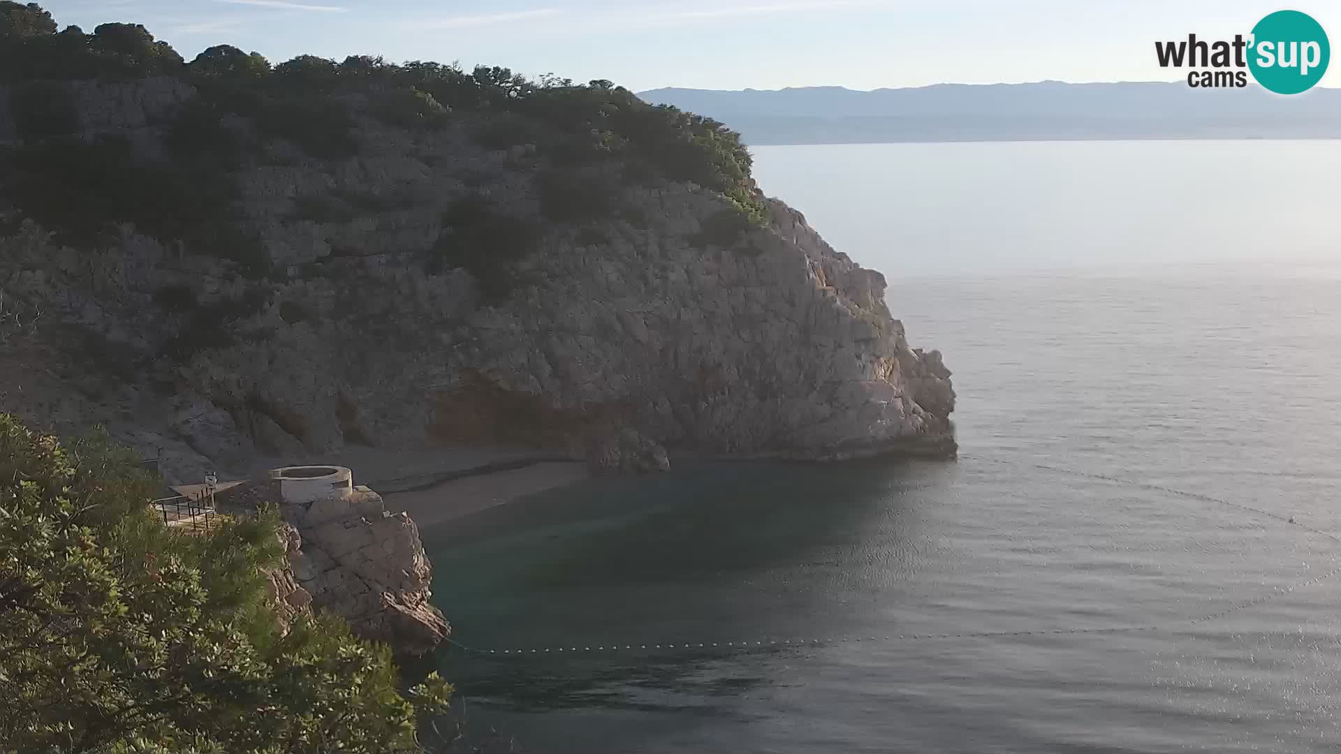 Webcam plage Brseč à Mošćenička Draga, Croatie