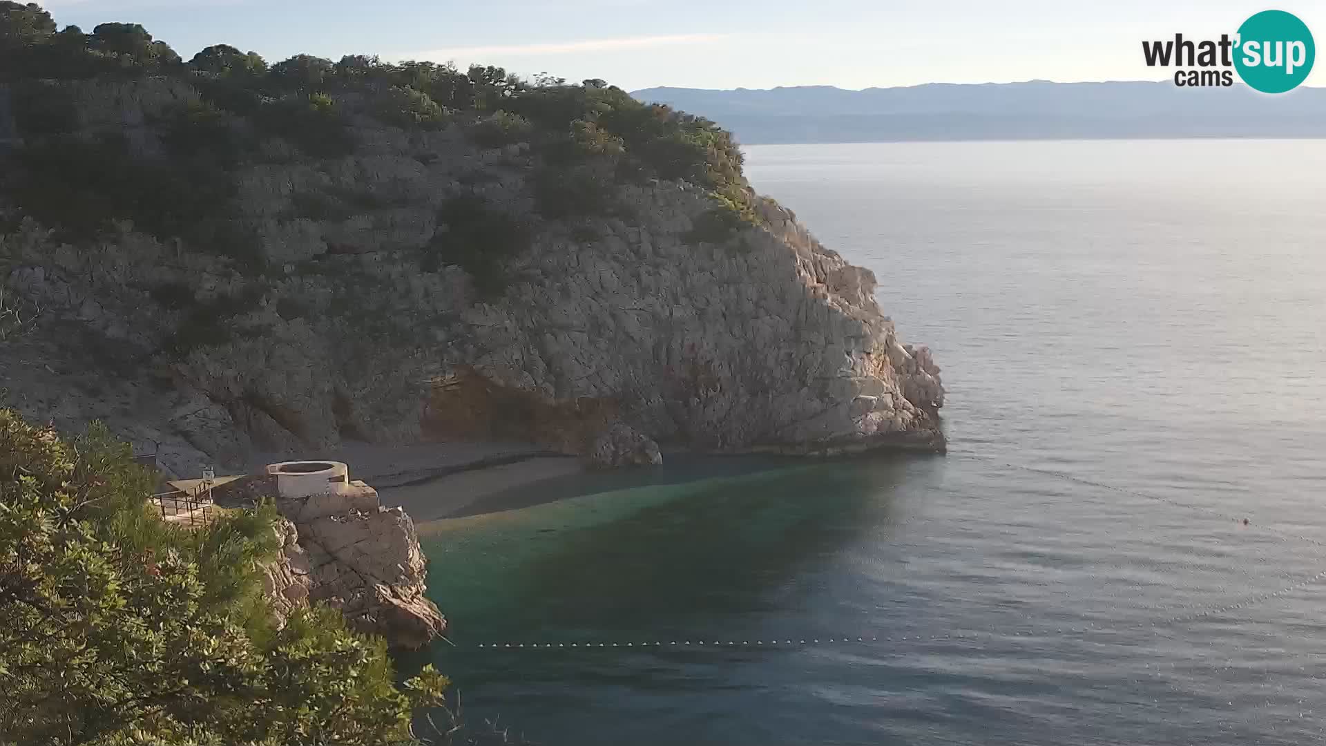 Cámara web de la playa de Brseč en Mošćenička Draga, Croacia