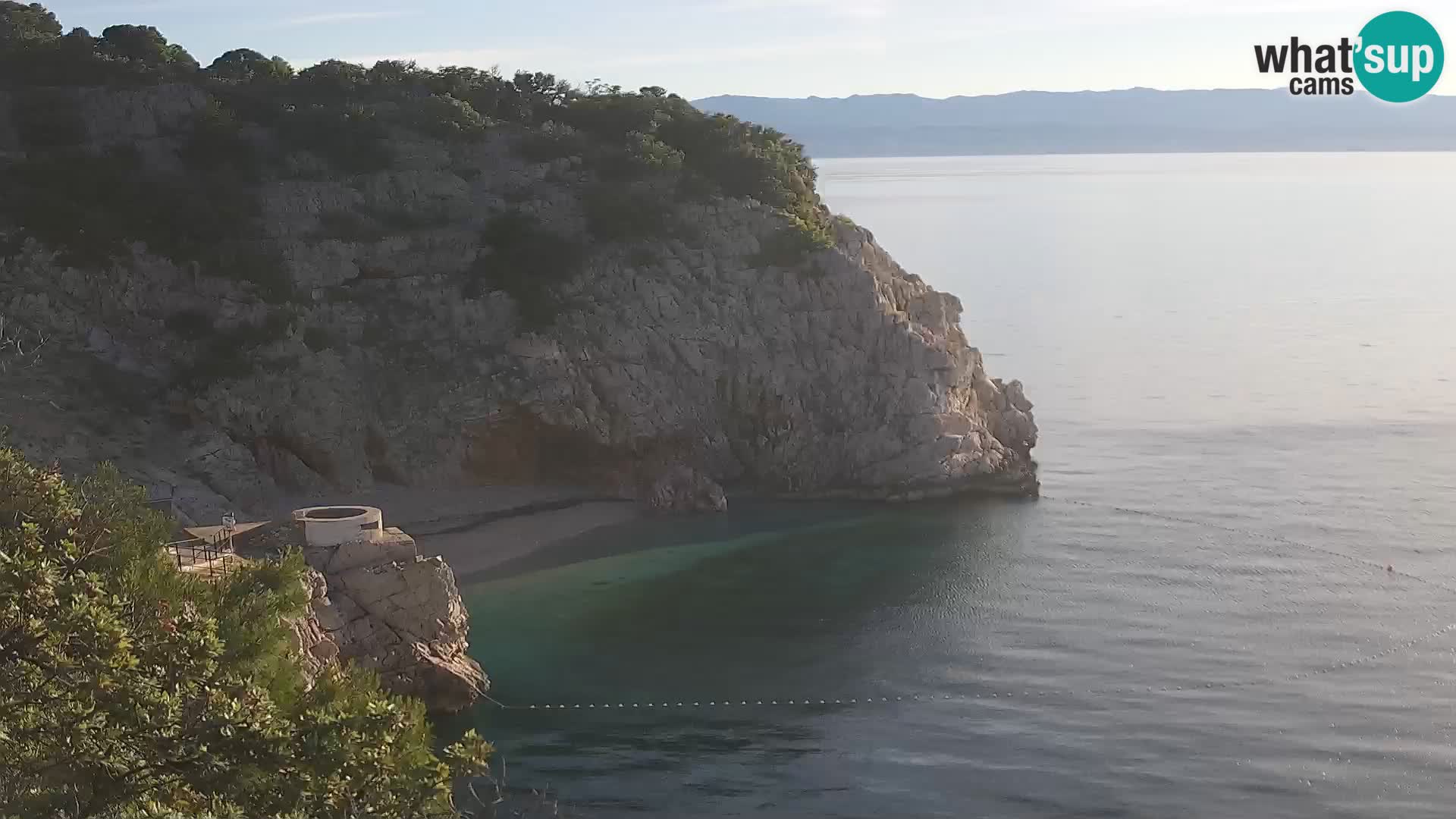 Webcam plage Brseč à Mošćenička Draga, Croatie