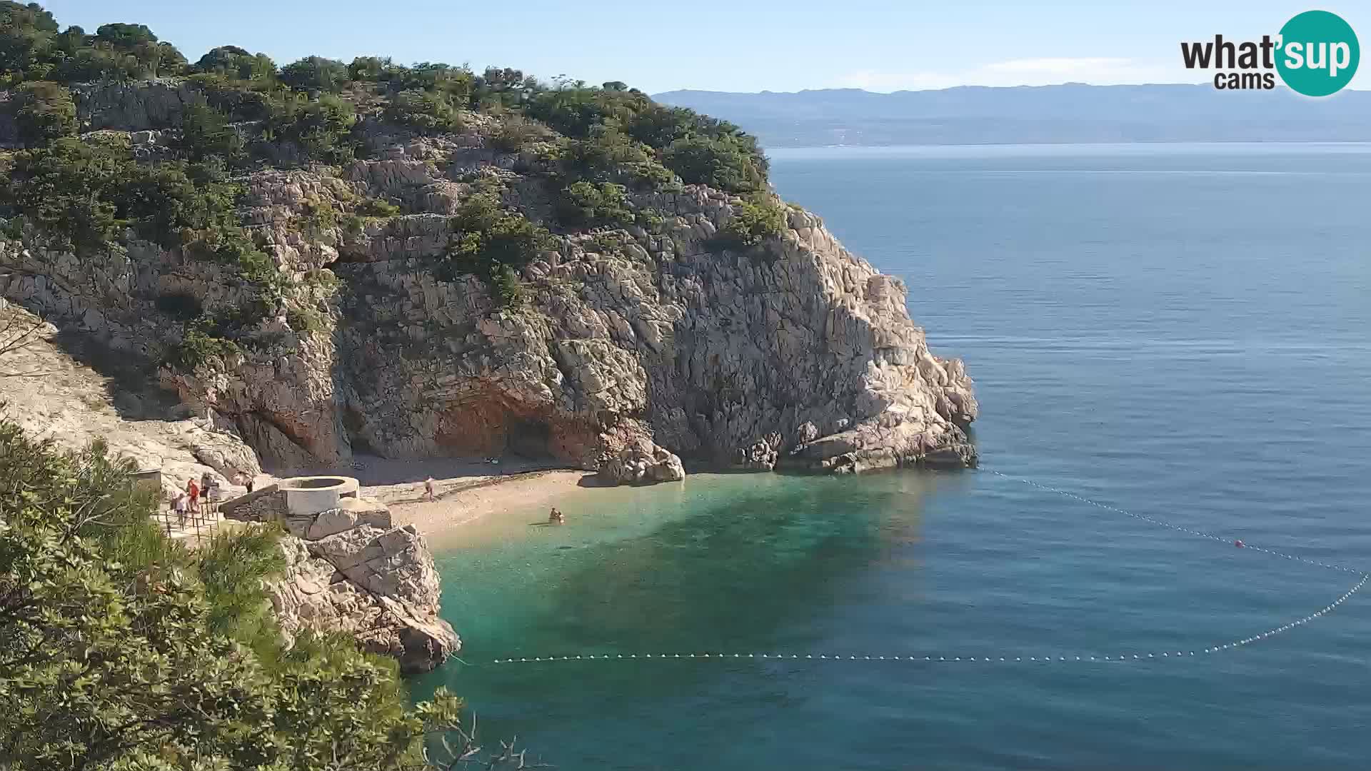 Spletna kamera Brseč plaža – Mošćenička Draga – Hrvaška