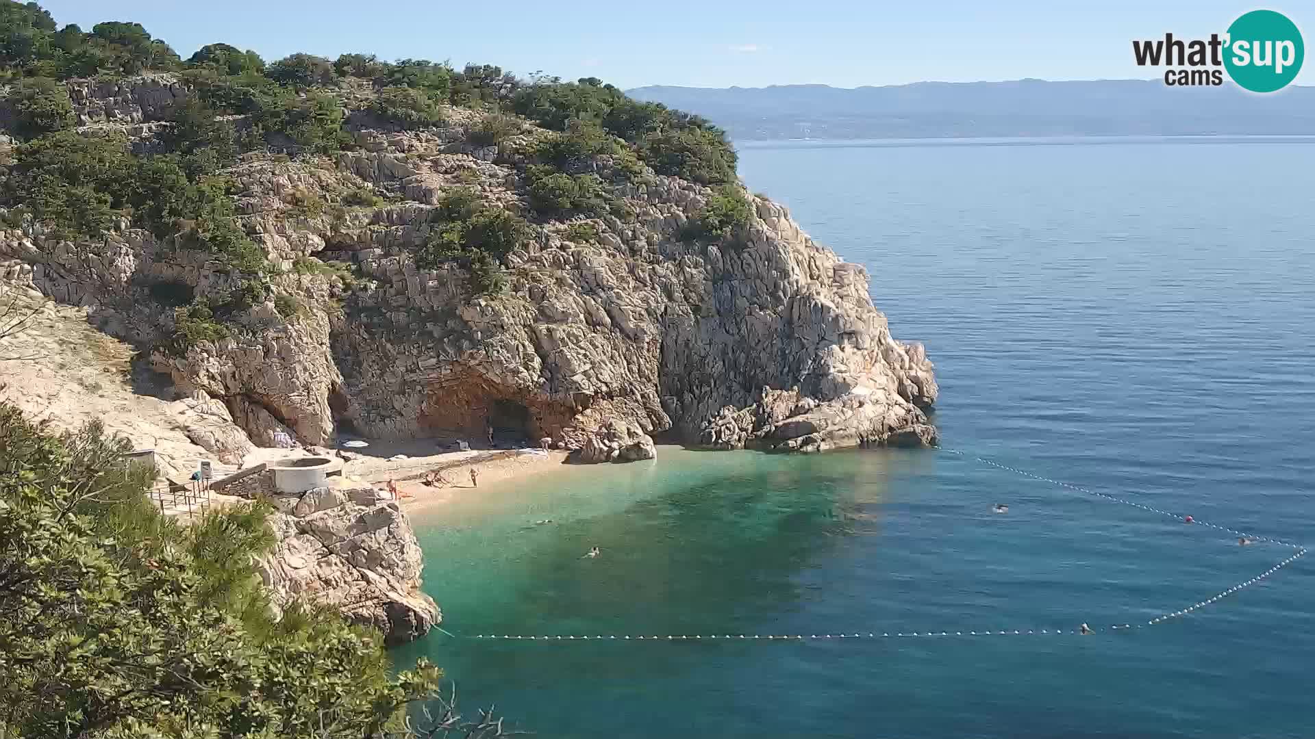 Webcam plage Brseč à Mošćenička Draga, Croatie