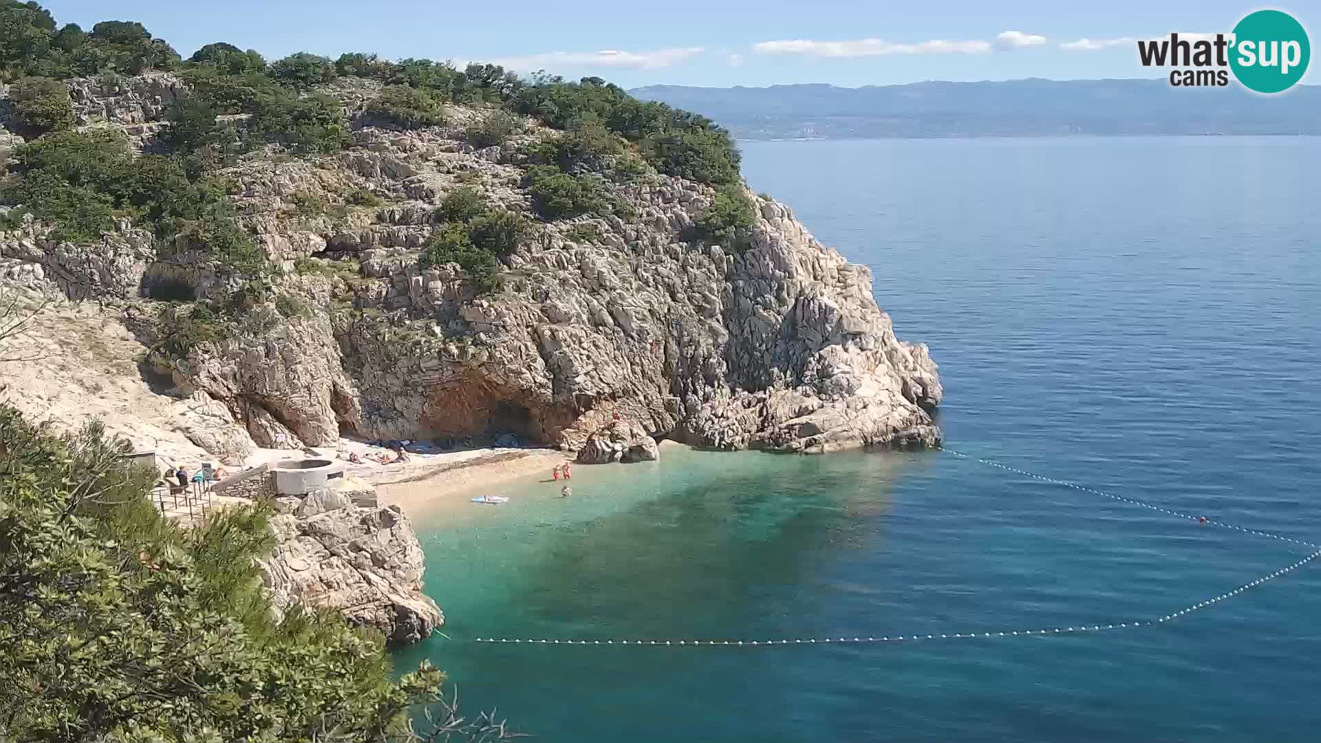 Webcam plage Brseč à Mošćenička Draga, Croatie