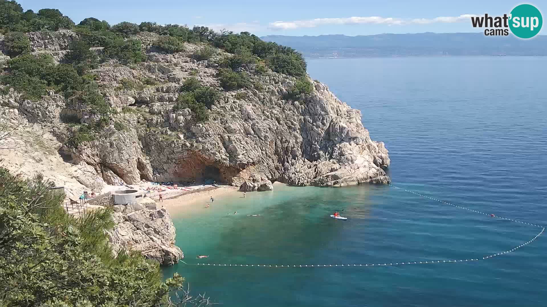Webcam plage Brseč à Mošćenička Draga, Croatie