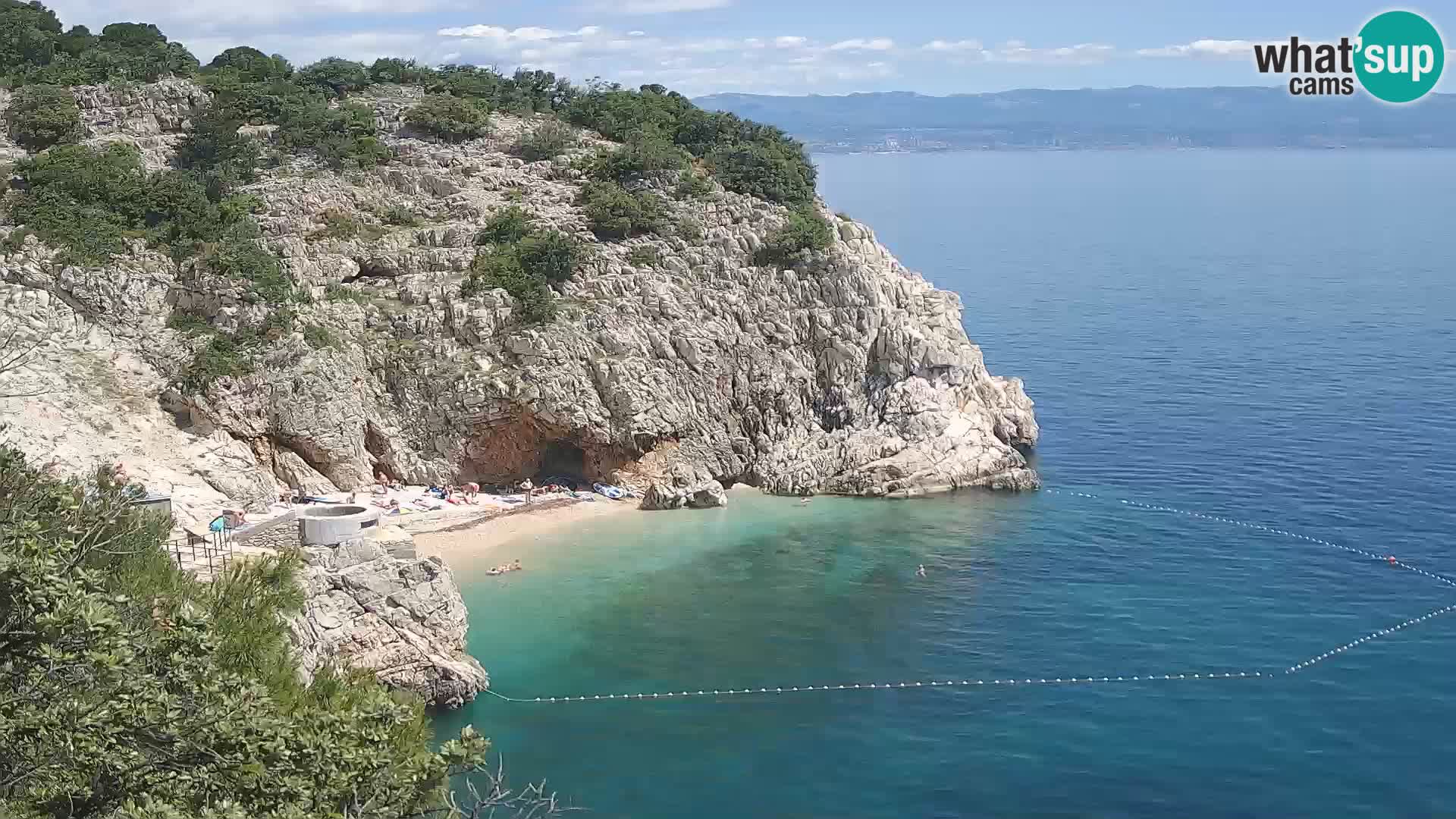 Cámara web de la playa de Brseč en Mošćenička Draga, Croacia