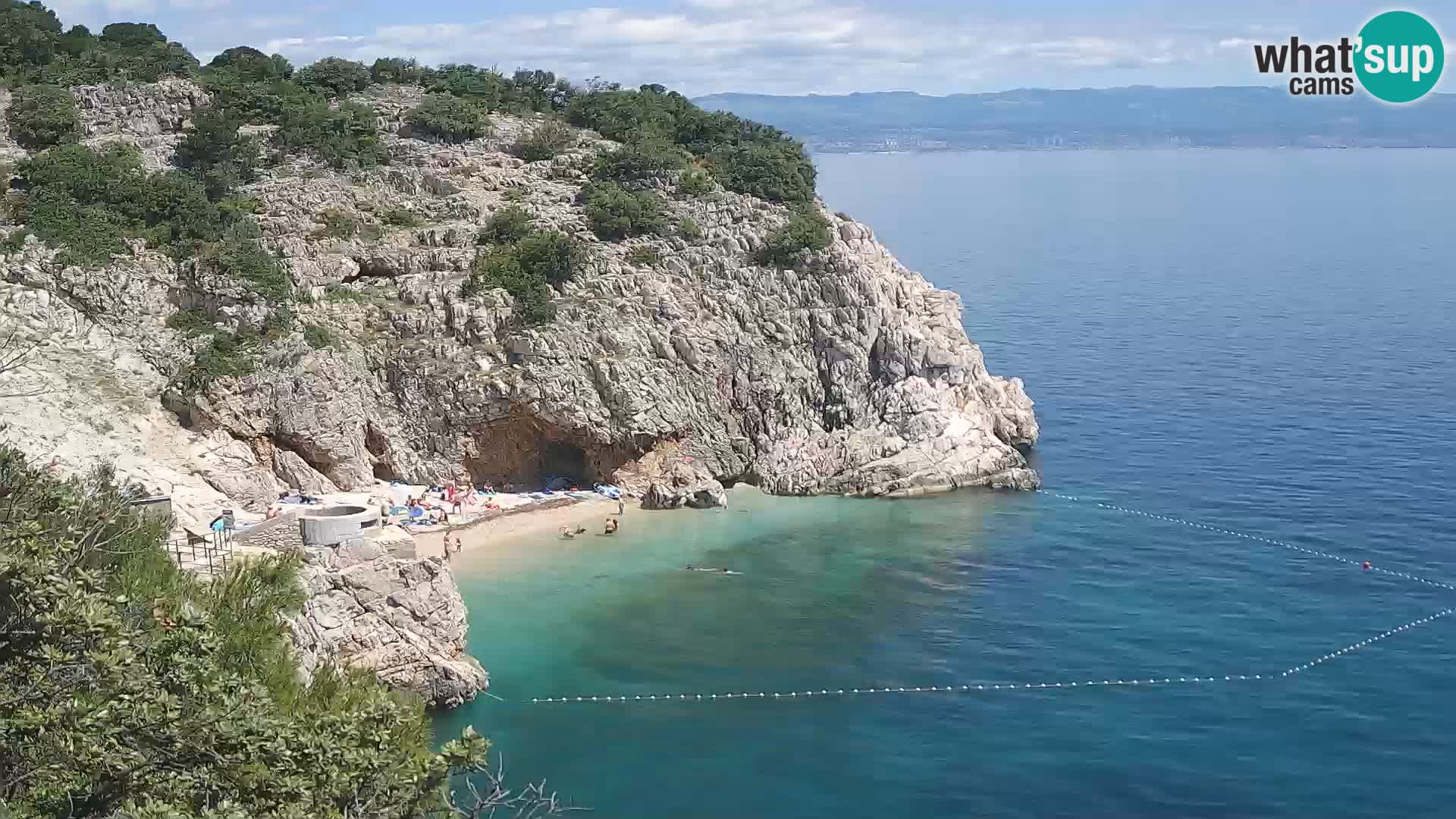 Web kamera plaže Brseč – Mošćenička Draga – Hrvatska