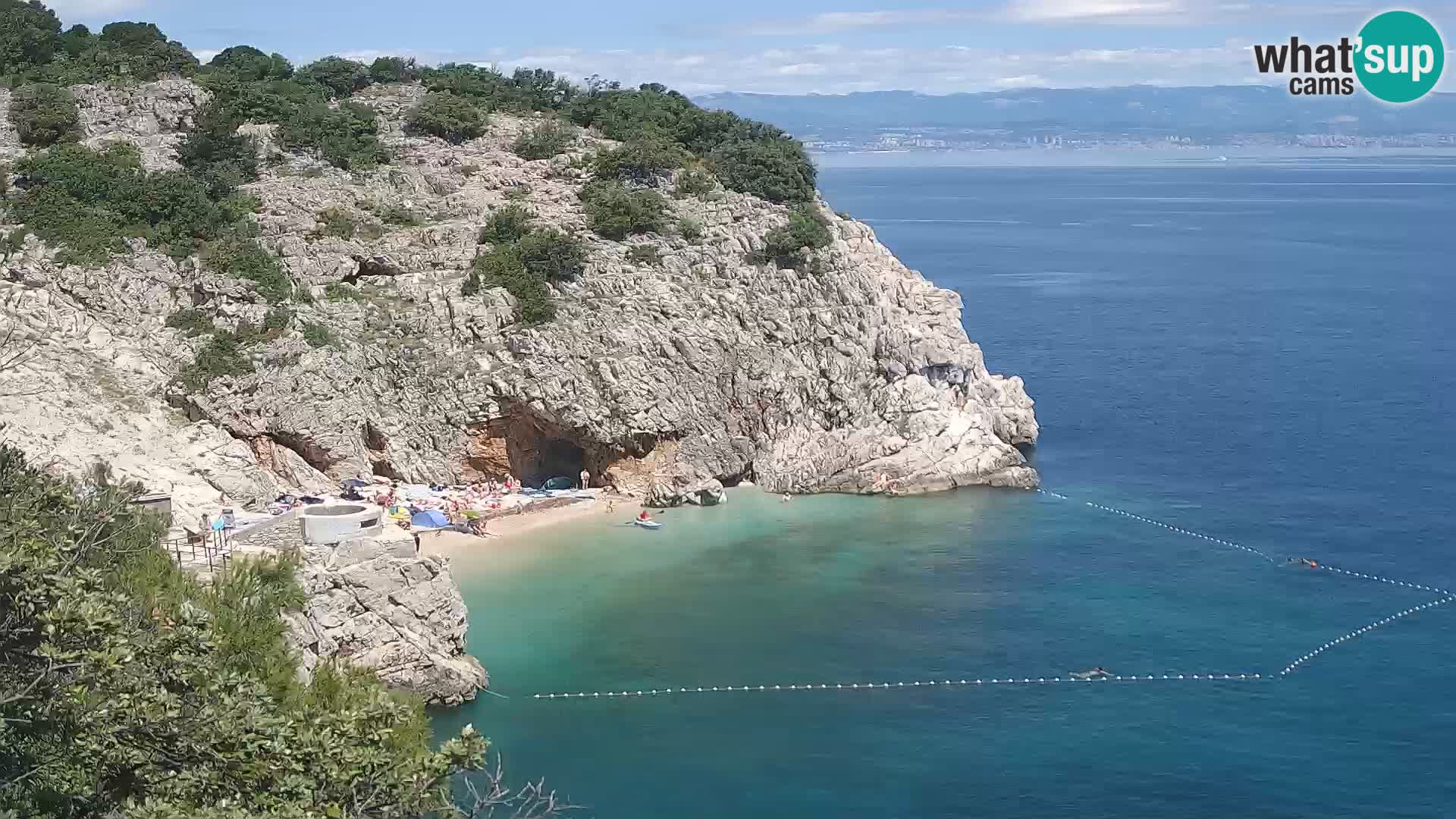 Cámara web de la playa de Brseč en Mošćenička Draga, Croacia