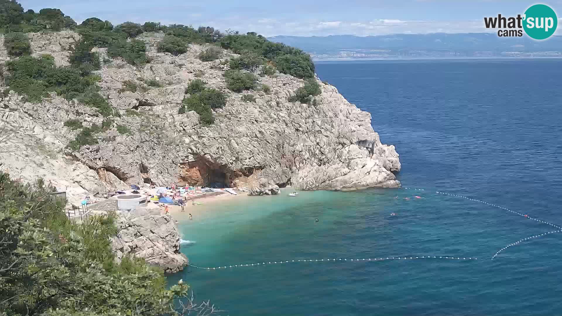 Cámara web de la playa de Brseč en Mošćenička Draga, Croacia