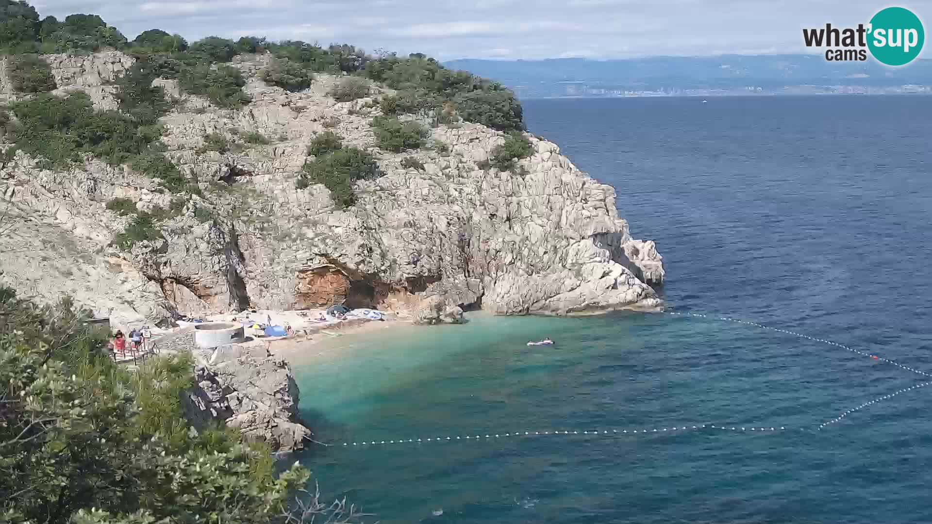 Webcam plage Brseč à Mošćenička Draga, Croatie
