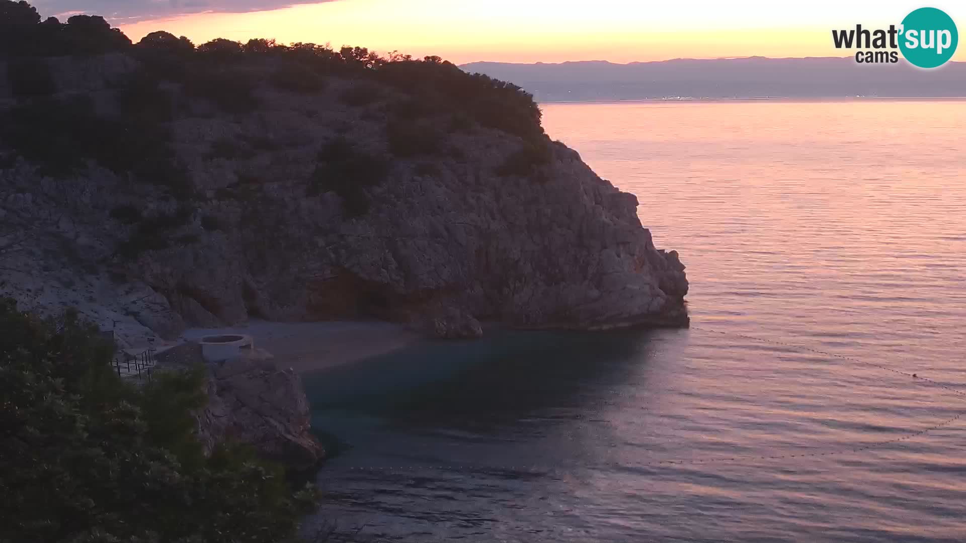 Cámara web de la playa de Brseč en Mošćenička Draga, Croacia