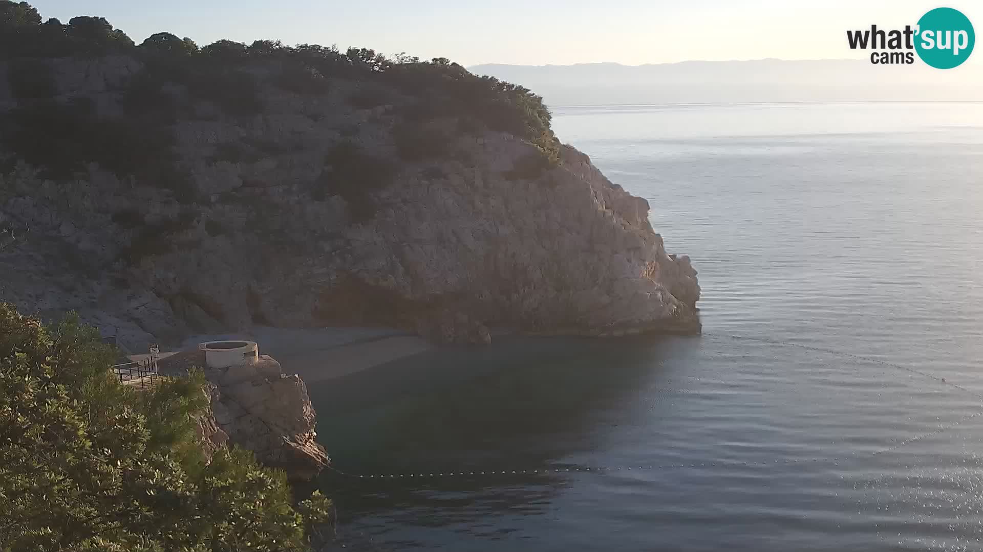 Spletna kamera Brseč plaža – Mošćenička Draga – Hrvaška