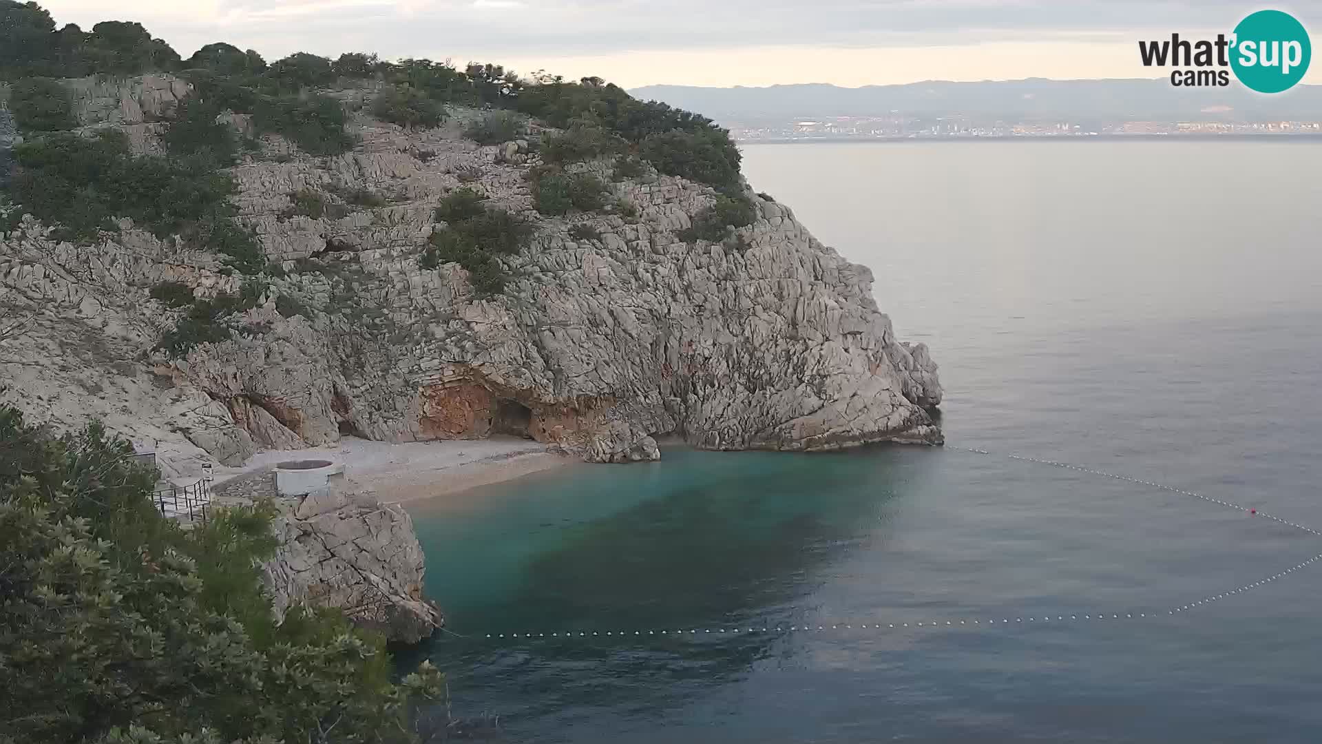 Webcam plage Brseč à Mošćenička Draga, Croatie