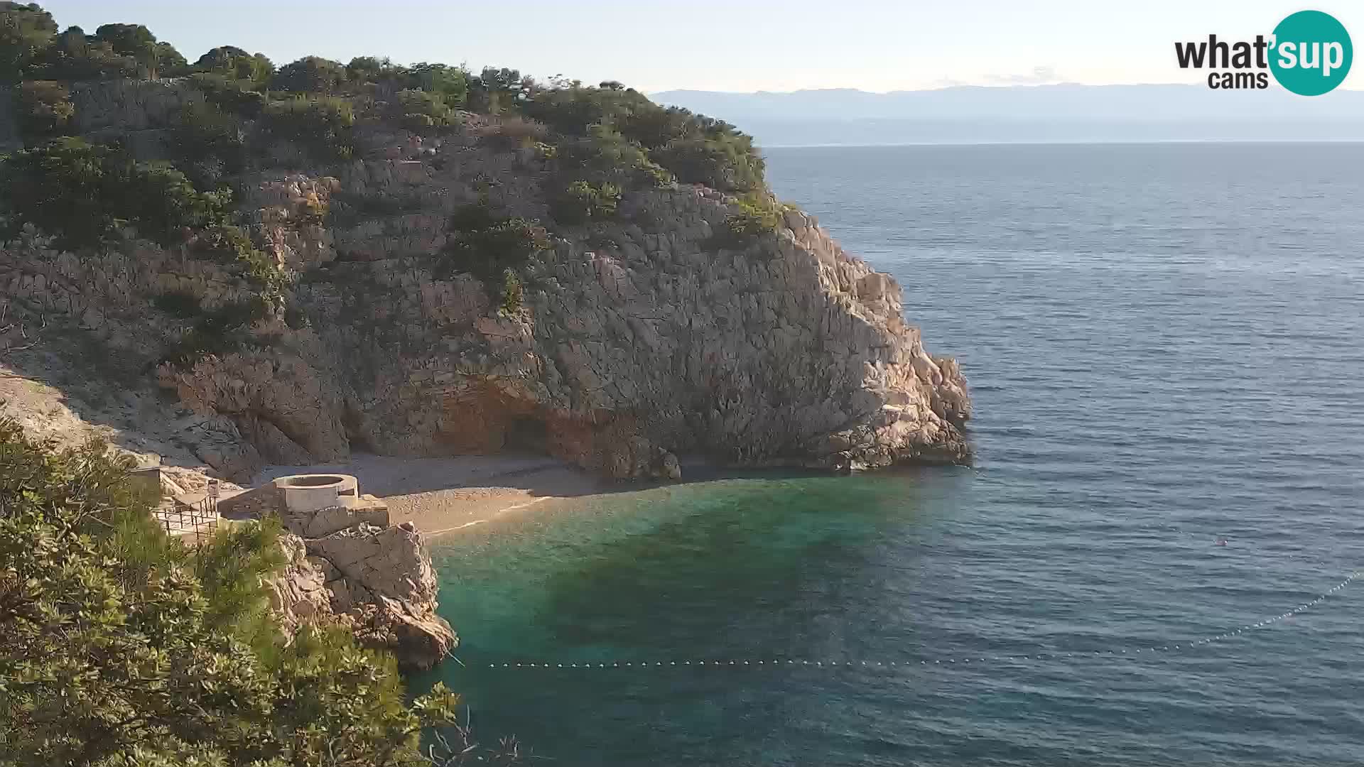 Webcam plage Brseč à Mošćenička Draga, Croatie