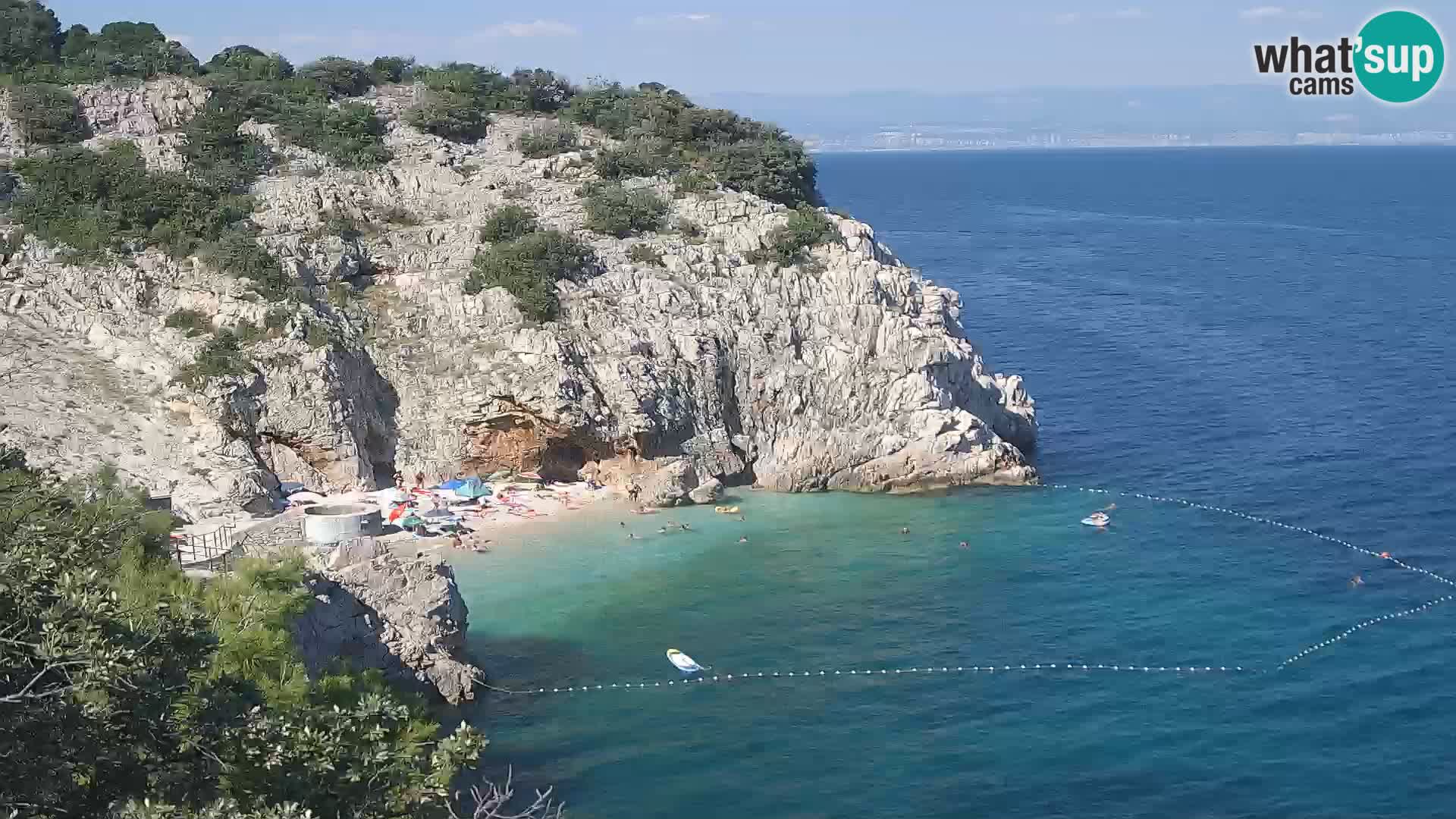 Spletna kamera Brseč plaža – Mošćenička Draga – Hrvaška