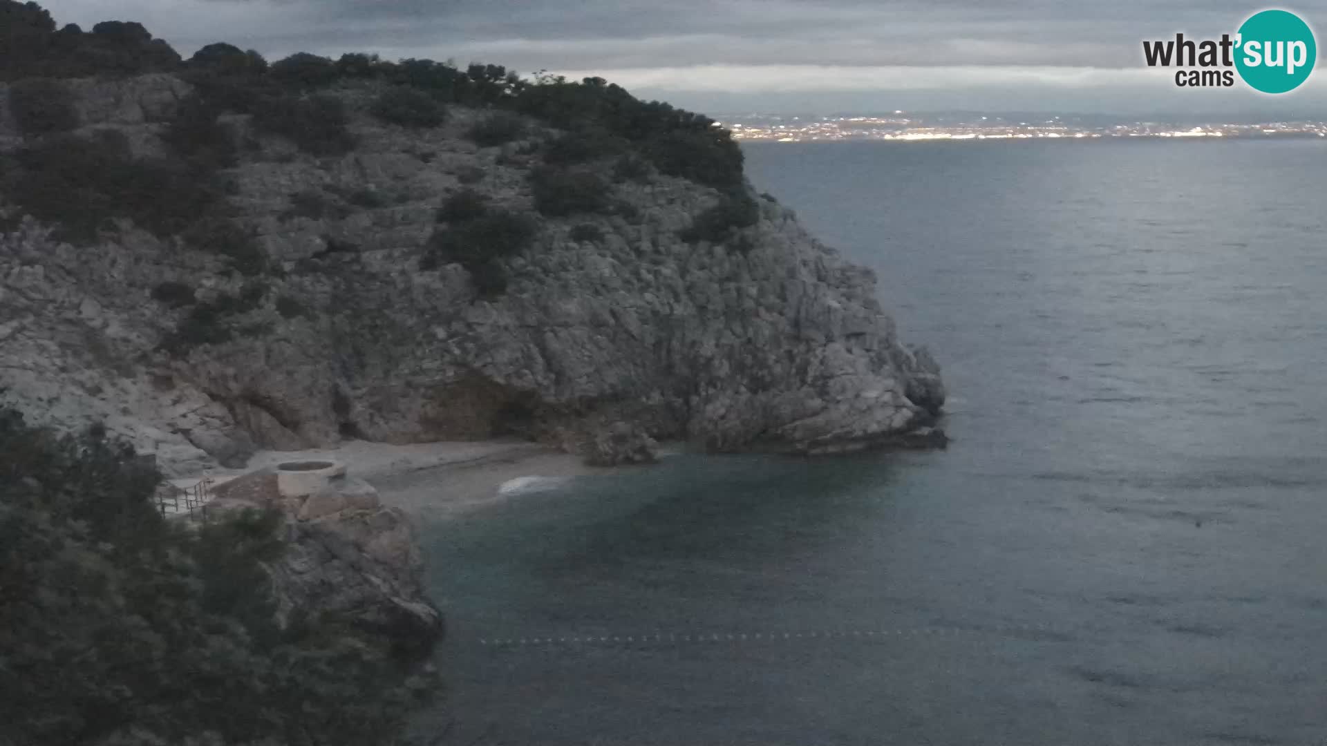 Webcam plage Brseč à Mošćenička Draga, Croatie
