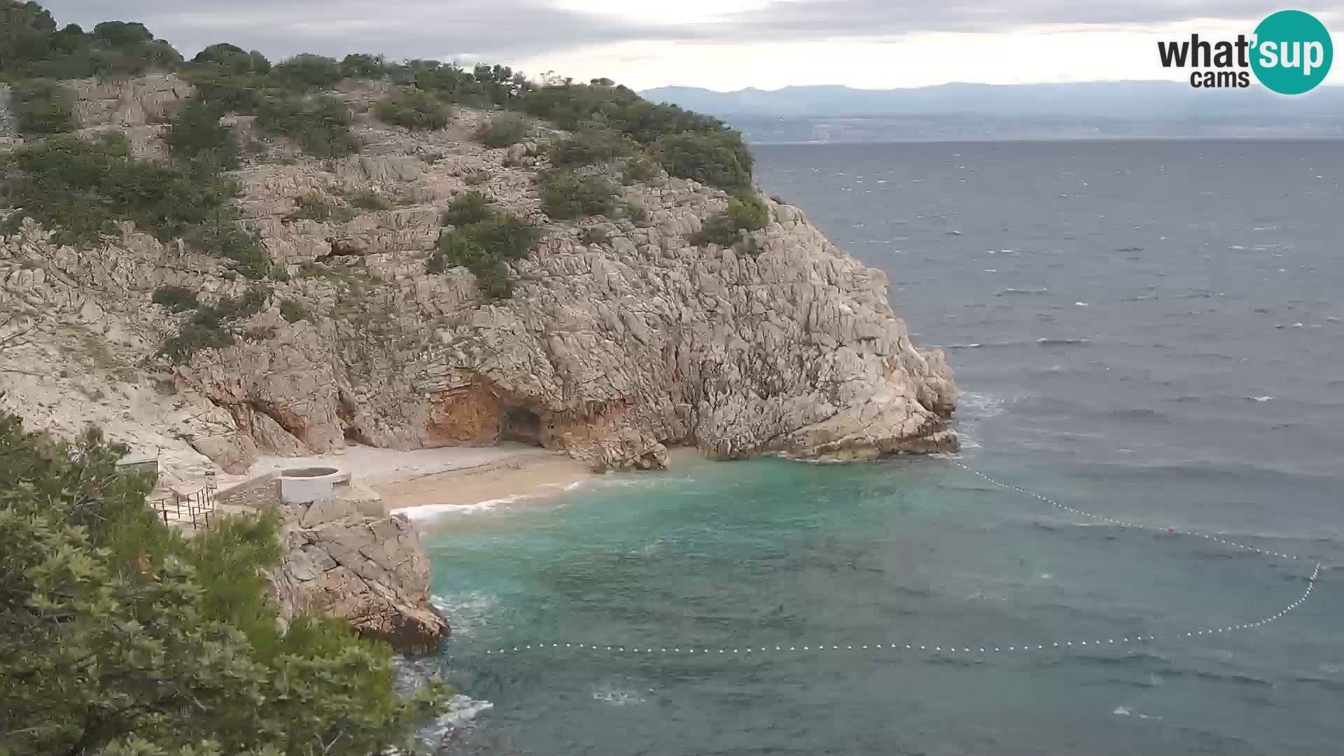 Cámara web de la playa de Brseč en Mošćenička Draga, Croacia