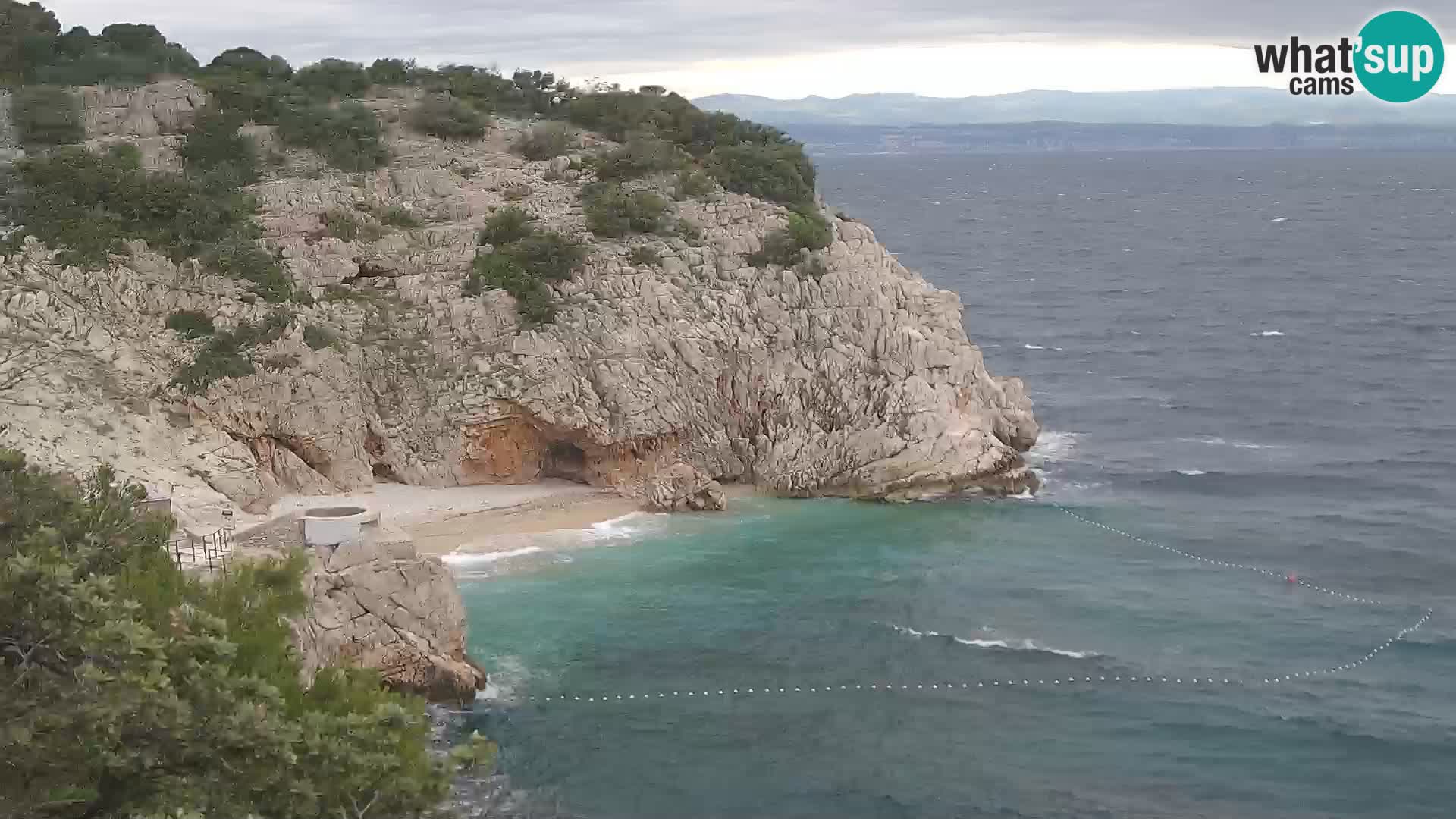 Cámara web de la playa de Brseč en Mošćenička Draga, Croacia