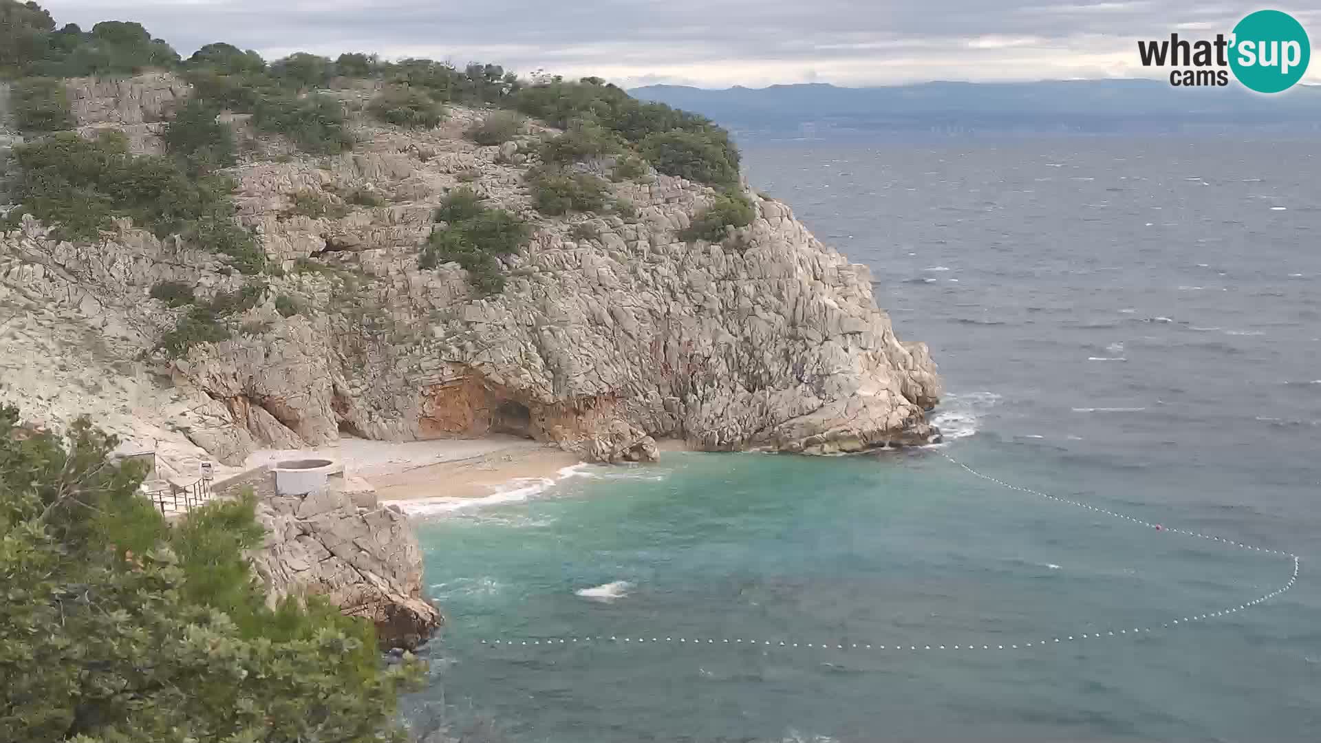 Cámara web de la playa de Brseč en Mošćenička Draga, Croacia