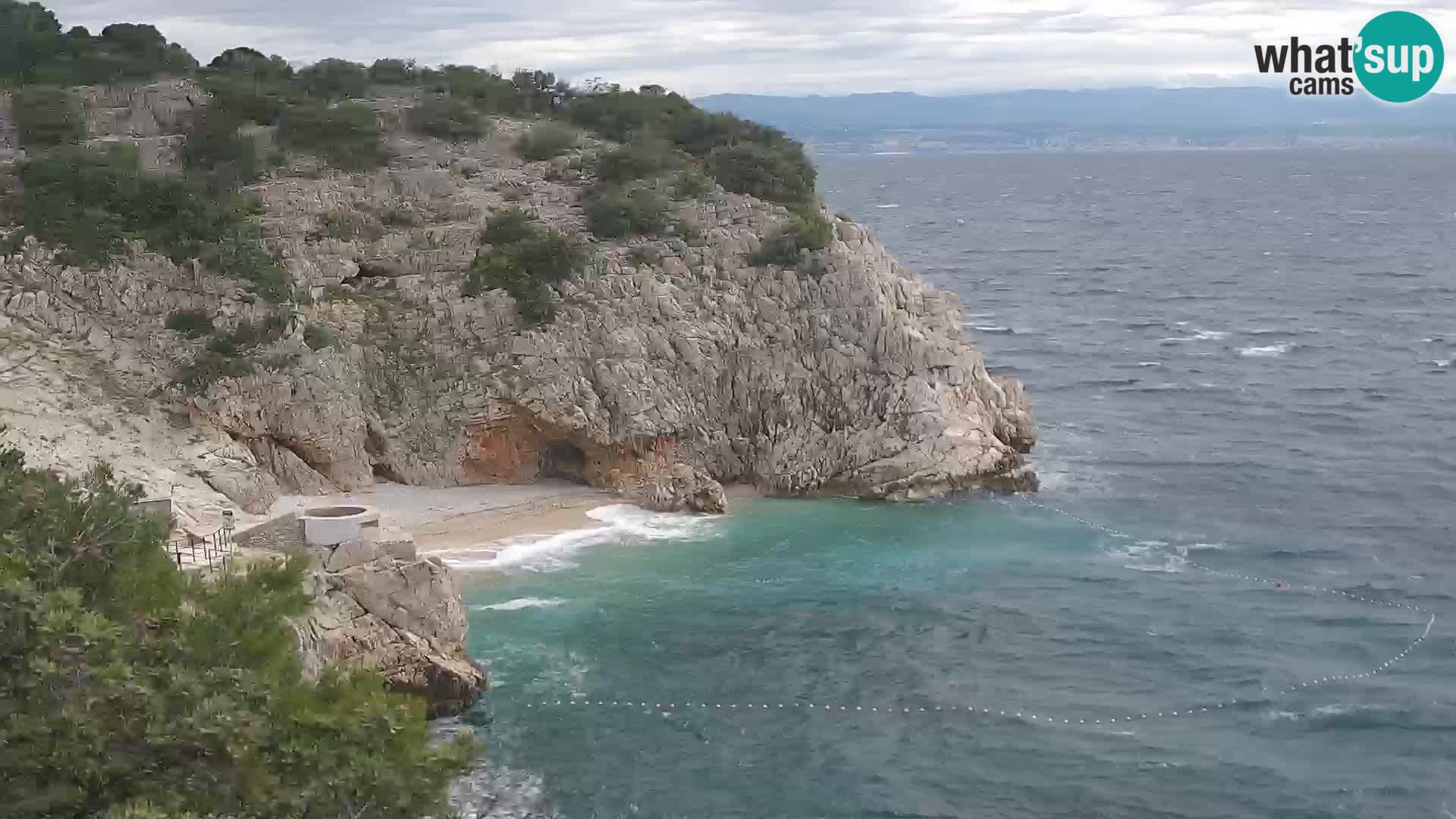 Webcam plage Brseč à Mošćenička Draga, Croatie