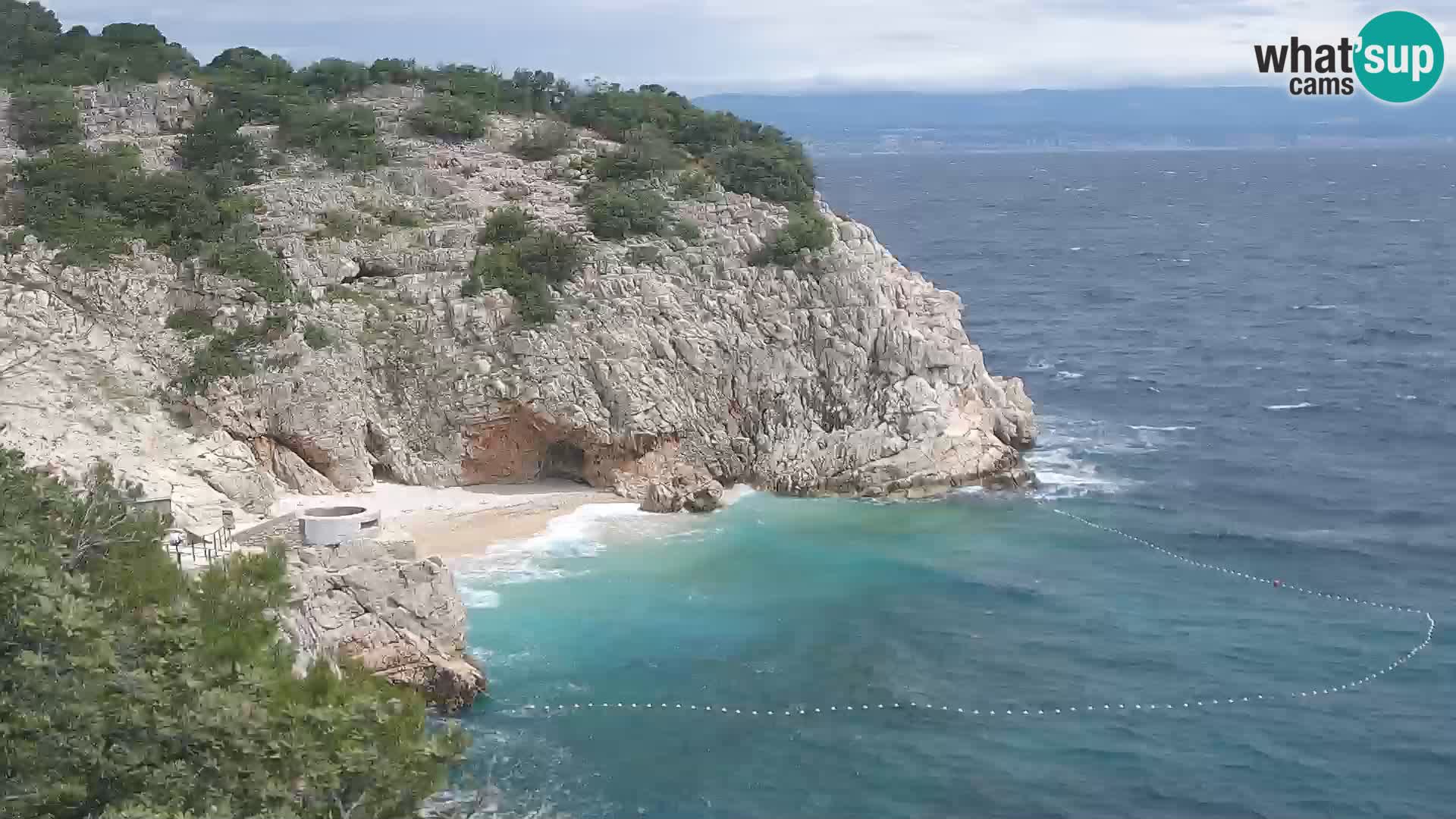 Cámara web de la playa de Brseč en Mošćenička Draga, Croacia