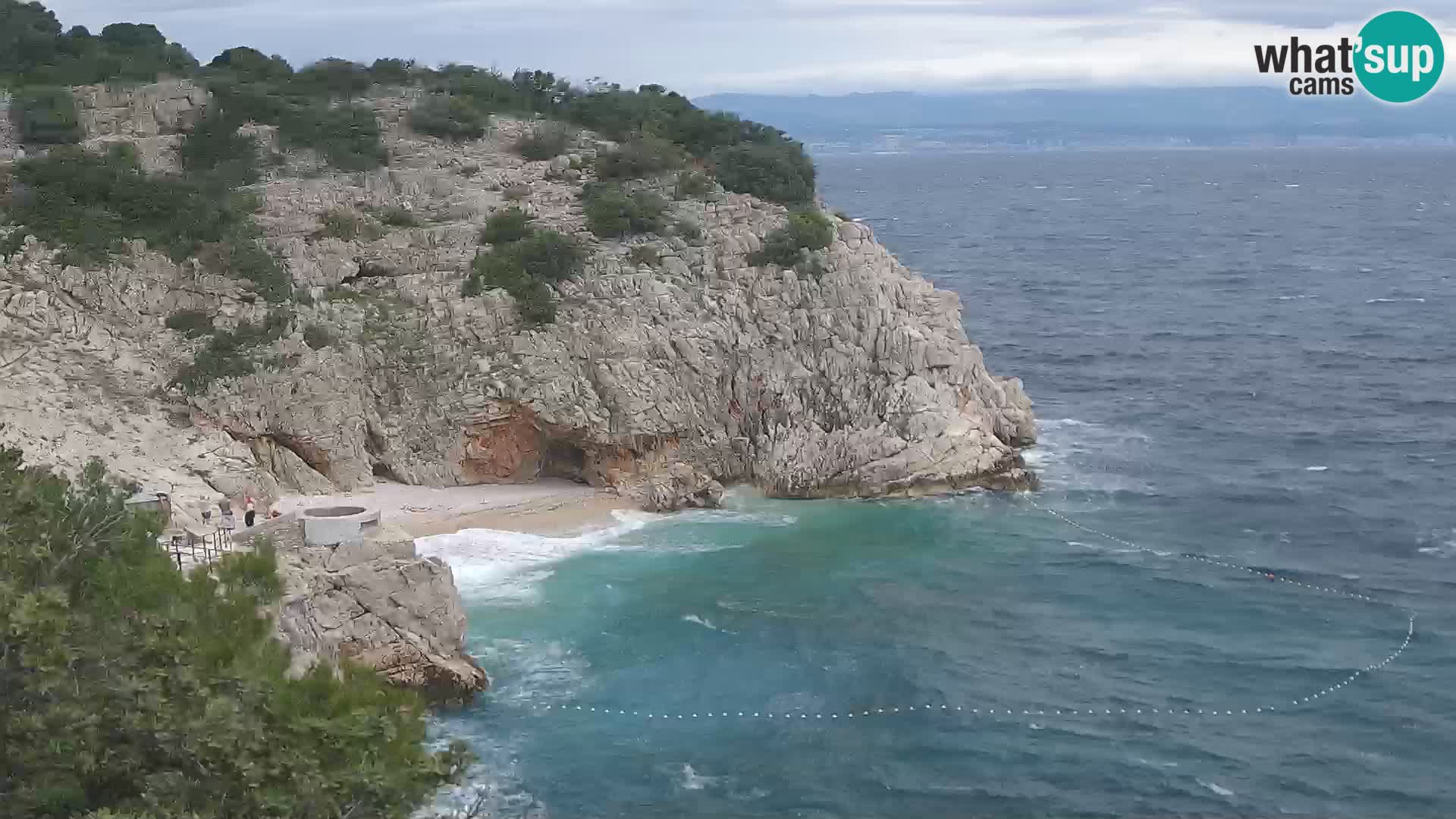 Webcam plage Brseč à Mošćenička Draga, Croatie