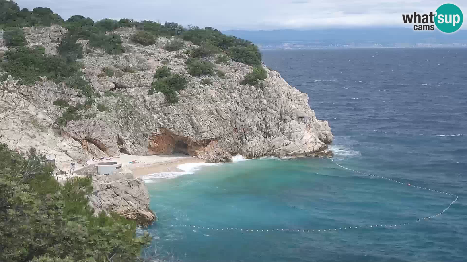 Webcam plage Brseč à Mošćenička Draga, Croatie