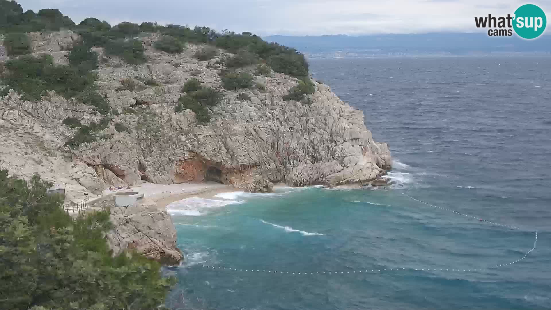Cámara web de la playa de Brseč en Mošćenička Draga, Croacia