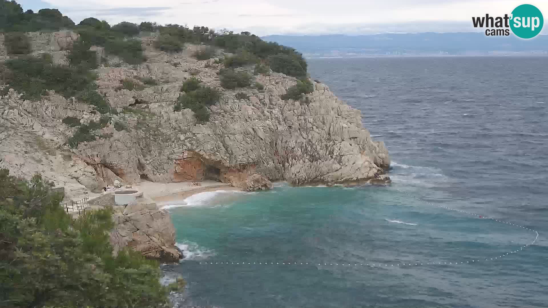 Cámara web de la playa de Brseč en Mošćenička Draga, Croacia