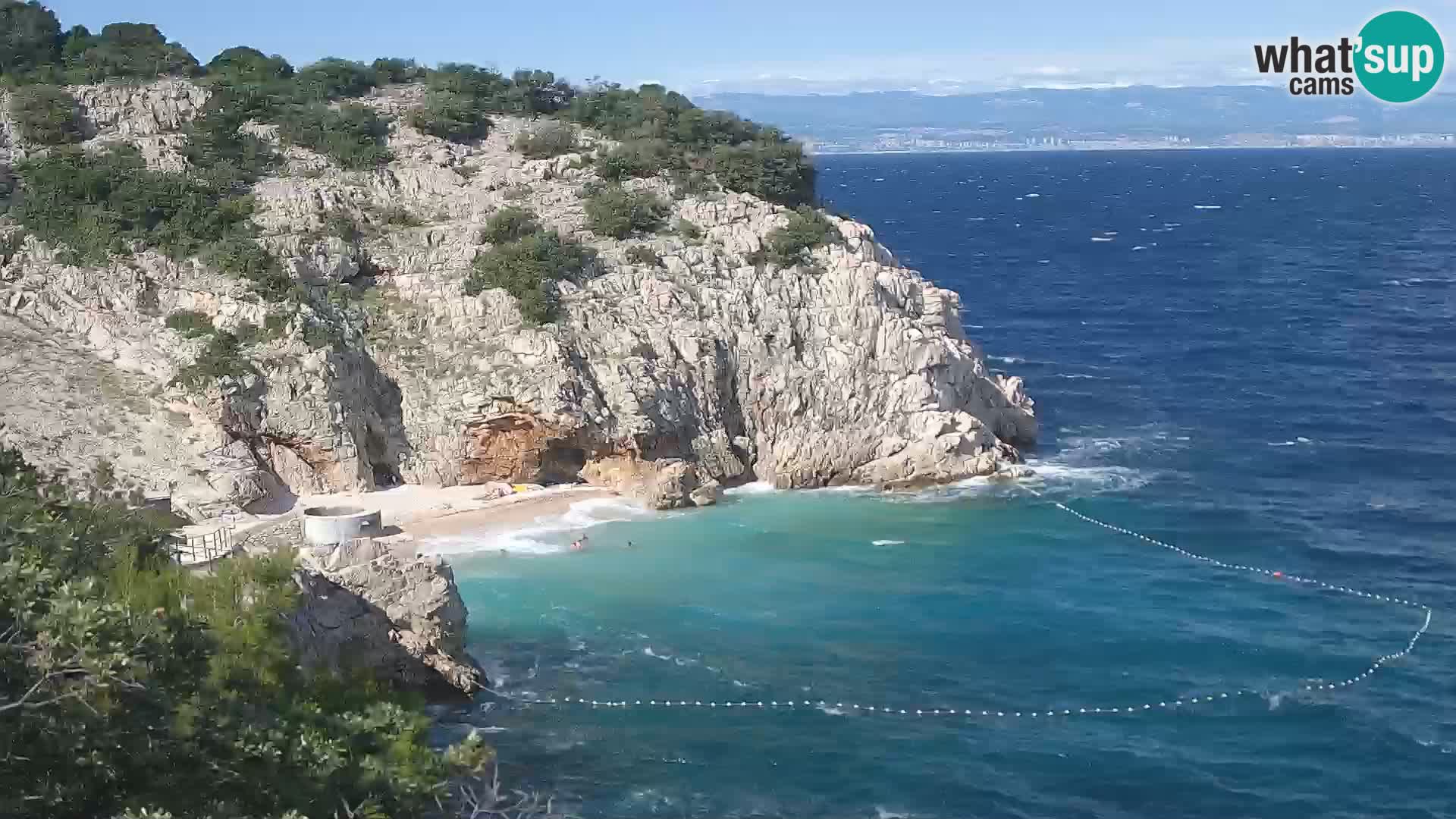 Webcam plage Brseč à Mošćenička Draga, Croatie