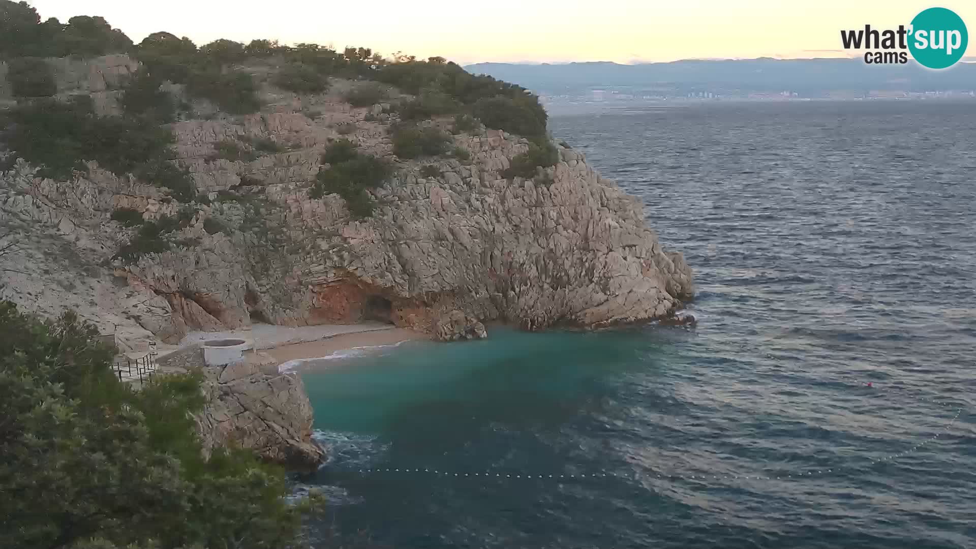 Webcam plage Brseč à Mošćenička Draga, Croatie