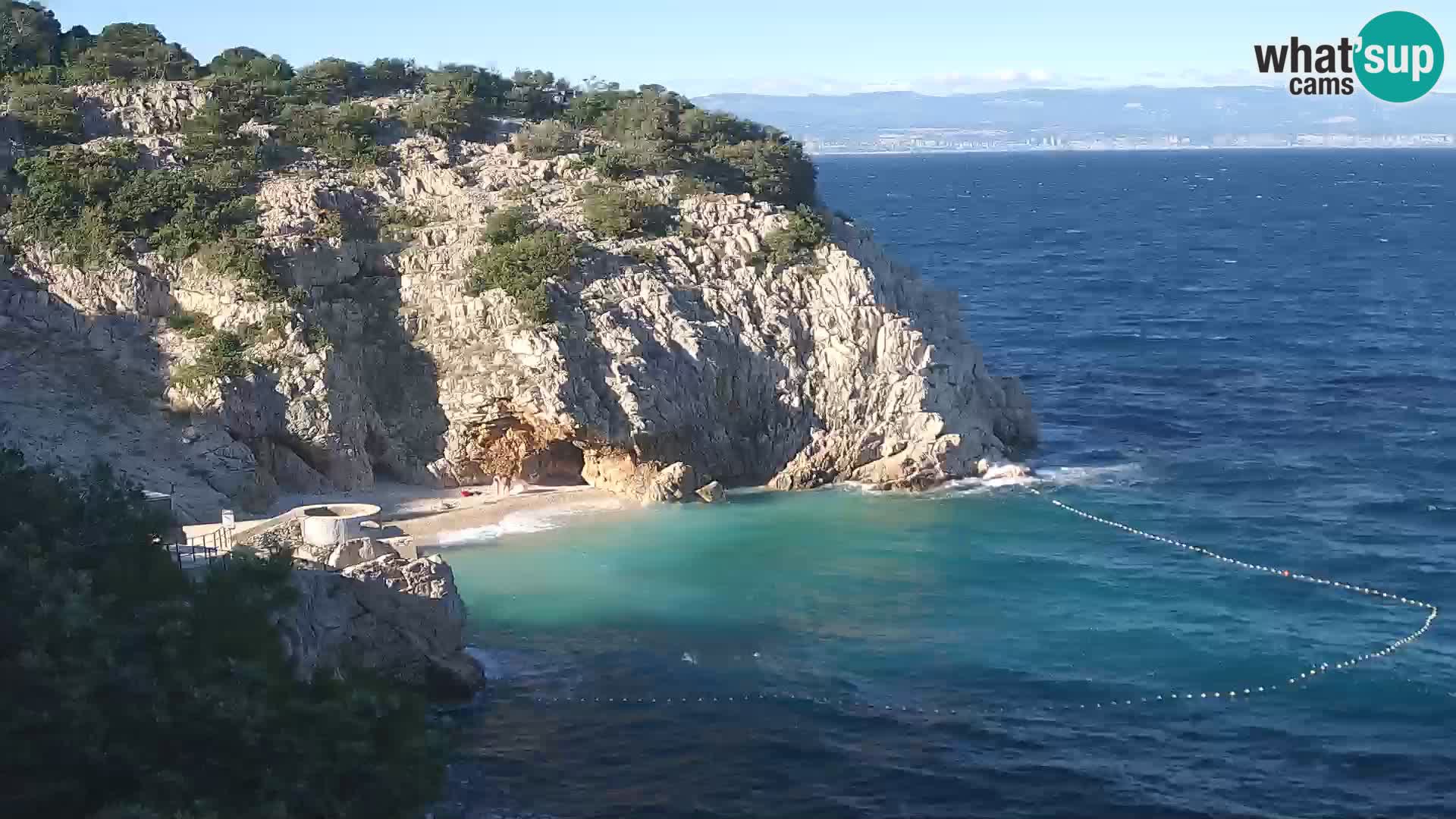 Webcam plage Brseč à Mošćenička Draga, Croatie