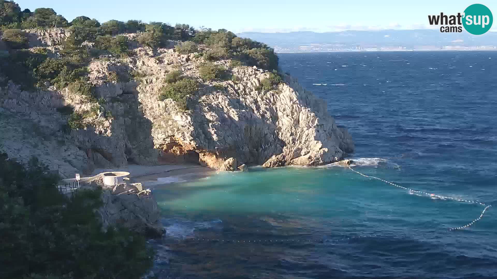Webcam plage Brseč à Mošćenička Draga, Croatie