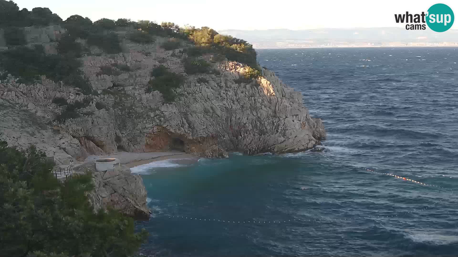 Cámara web de la playa de Brseč en Mošćenička Draga, Croacia