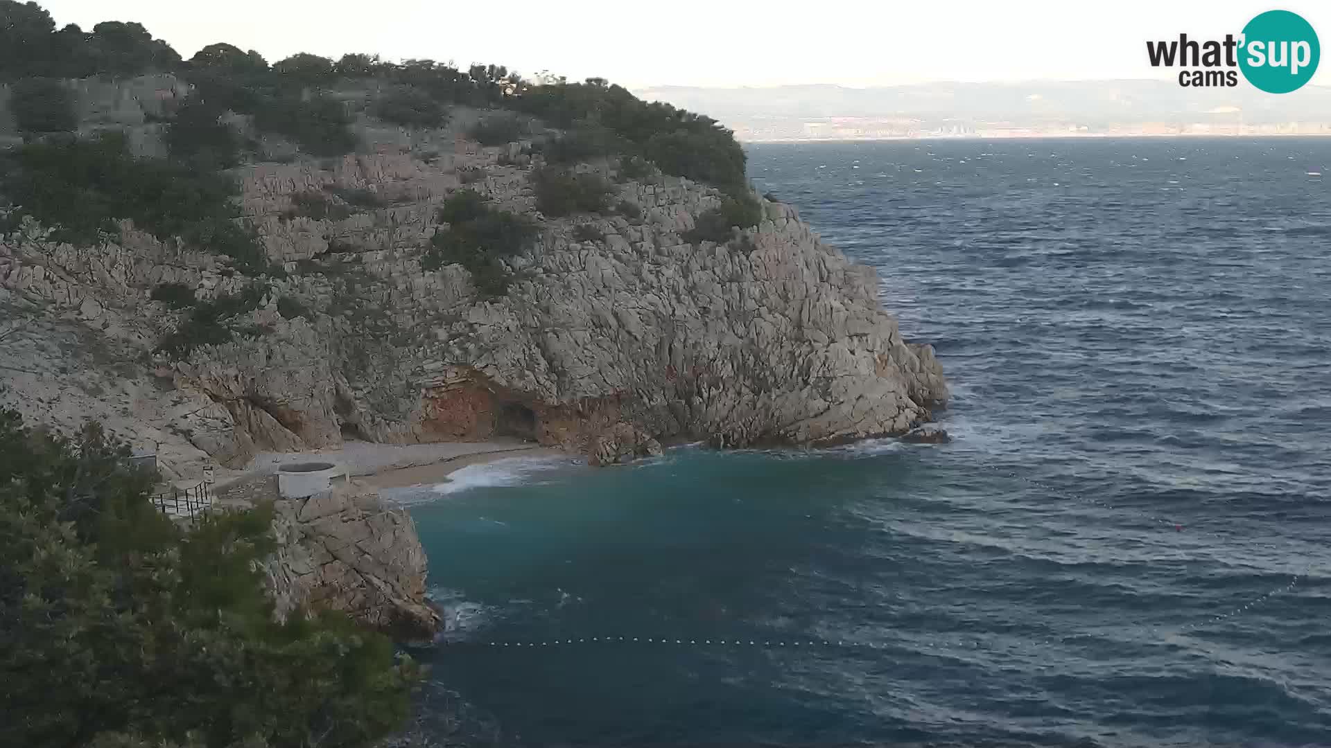 Cámara web de la playa de Brseč en Mošćenička Draga, Croacia